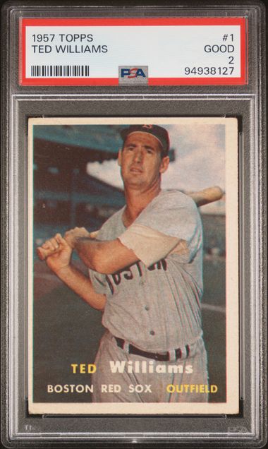 1957 Topps Ted Williams #1 PSA 2