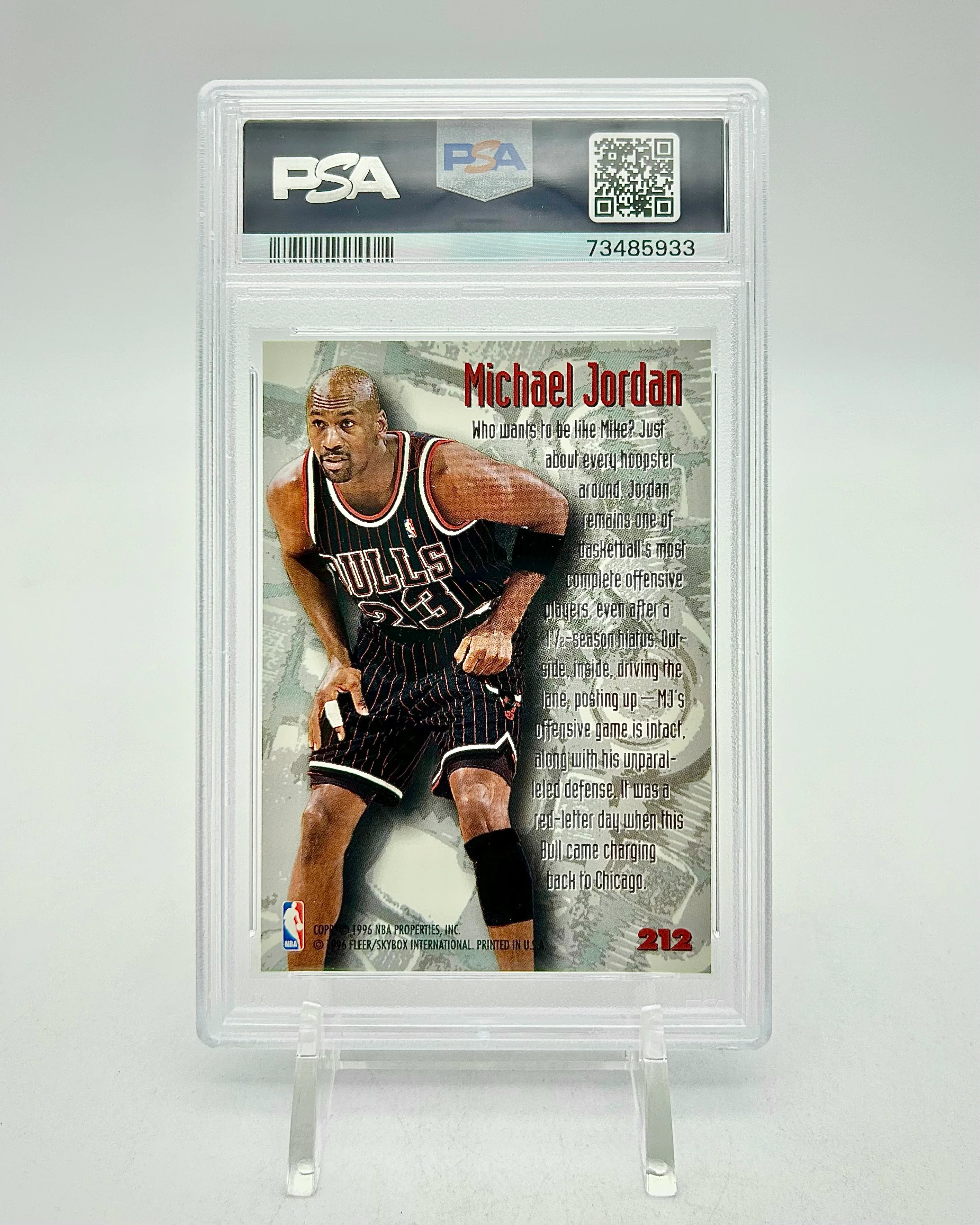 1995 Fleer Metal Nuts & Bolts: #212 Michael Jordan (PSA 9) - Image 2