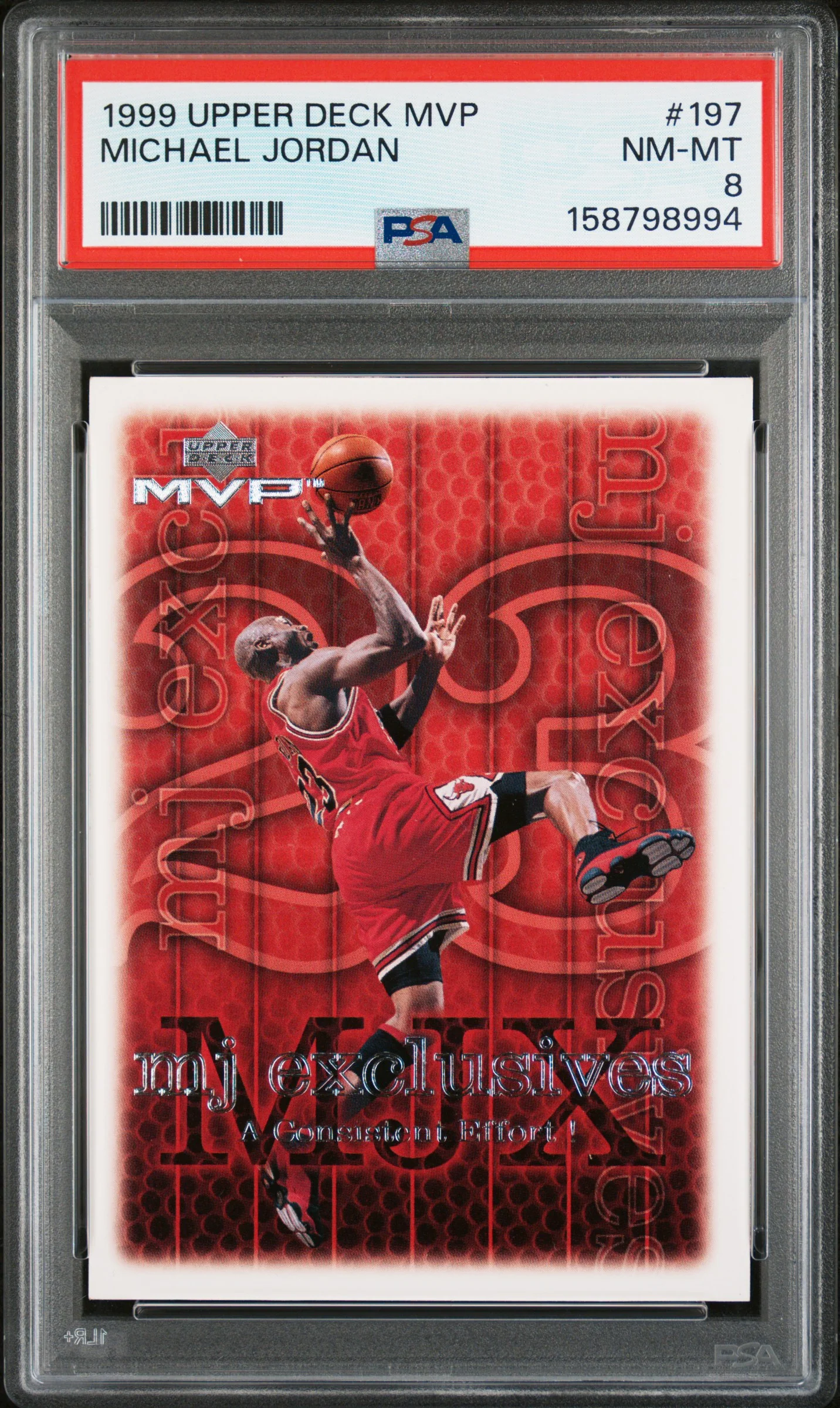 1999 Upper Deck MVP #197 Michael Jordan PSA 8
