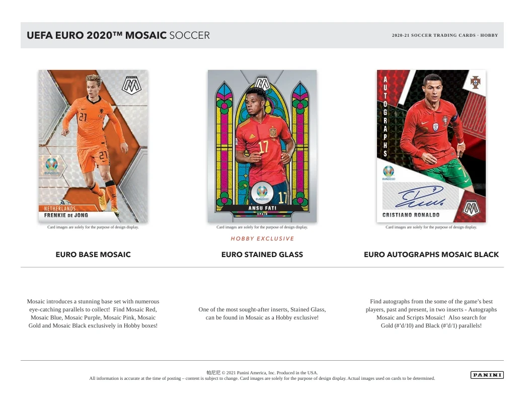 2020-21 Panini Mosaic UEFA Euro Soccer Hobby Box - Image 3
