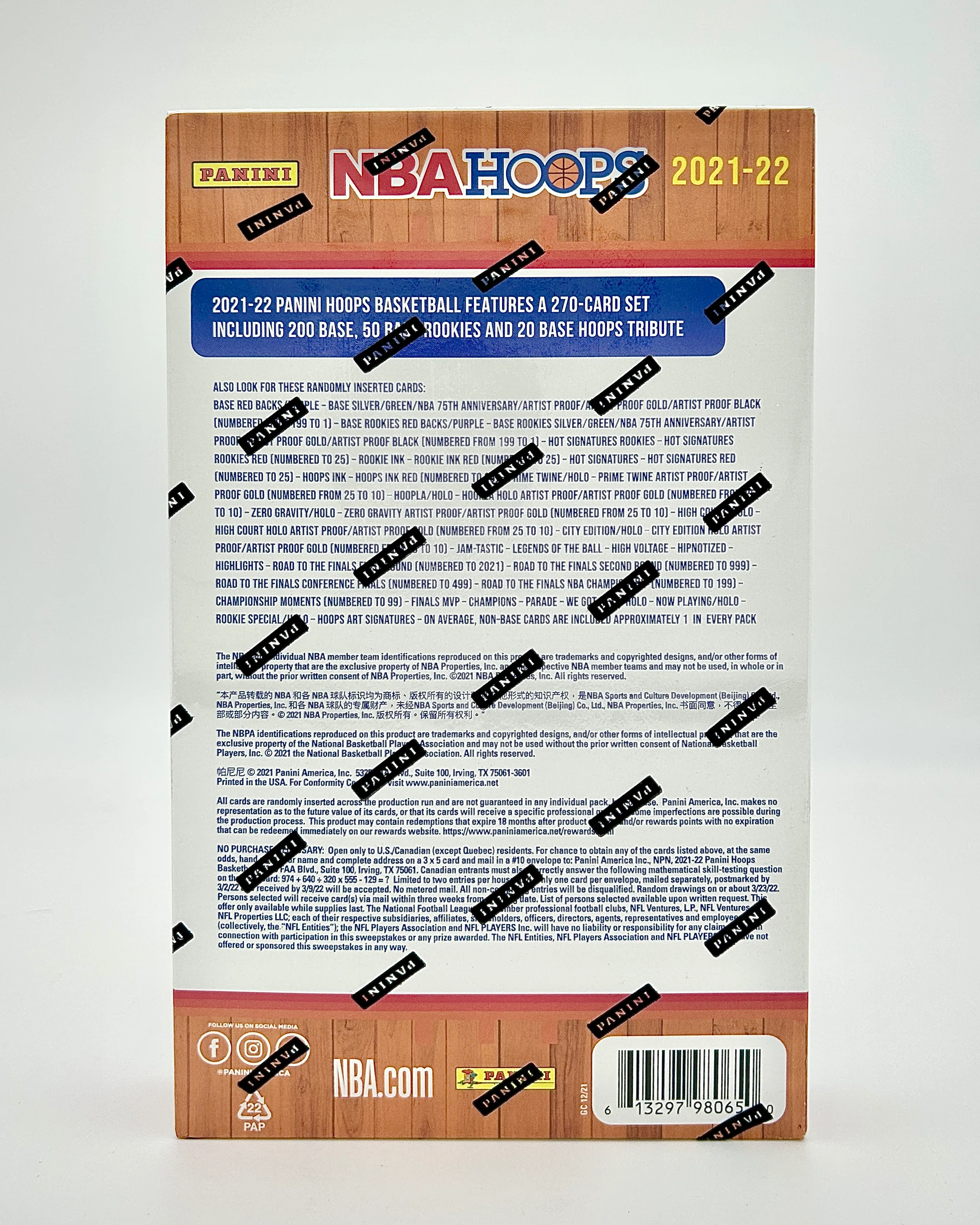 2021-22 Panini Hoops Basketball Hobby Box - Image 2