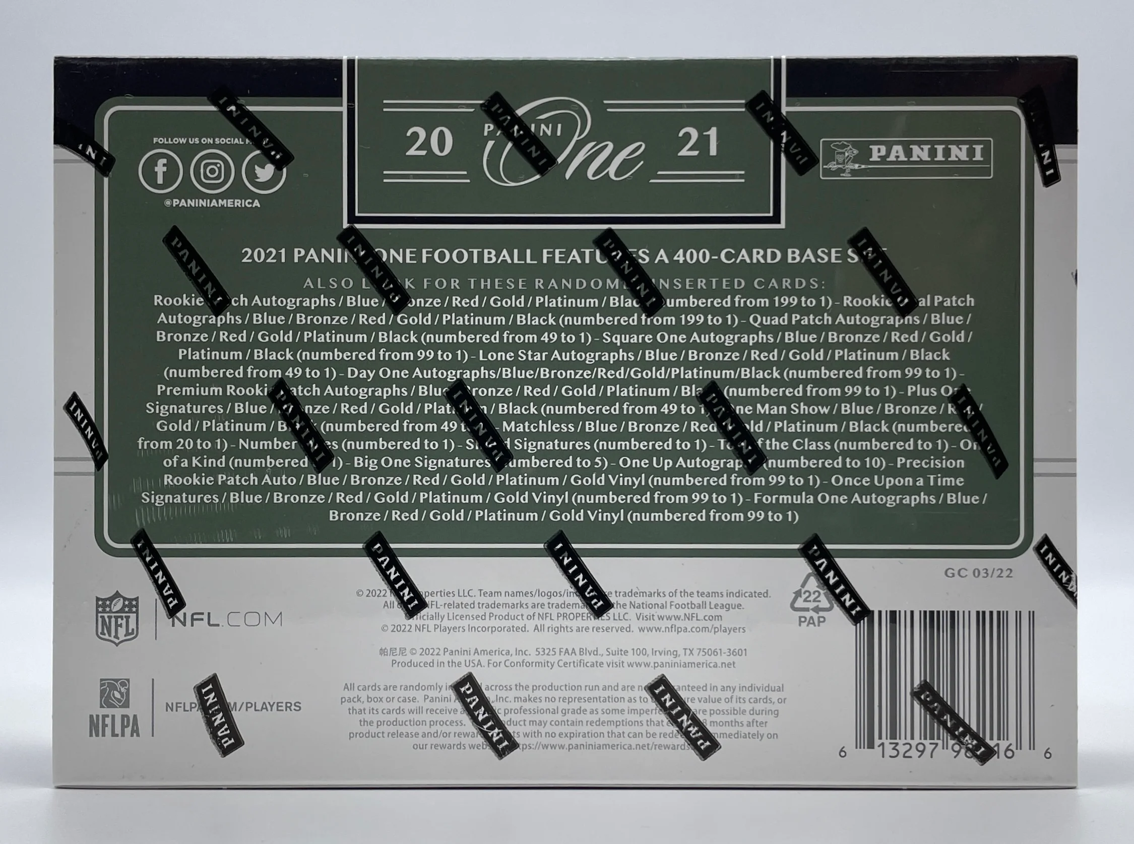 2021 Panini One Football Hobby Box - Image 2