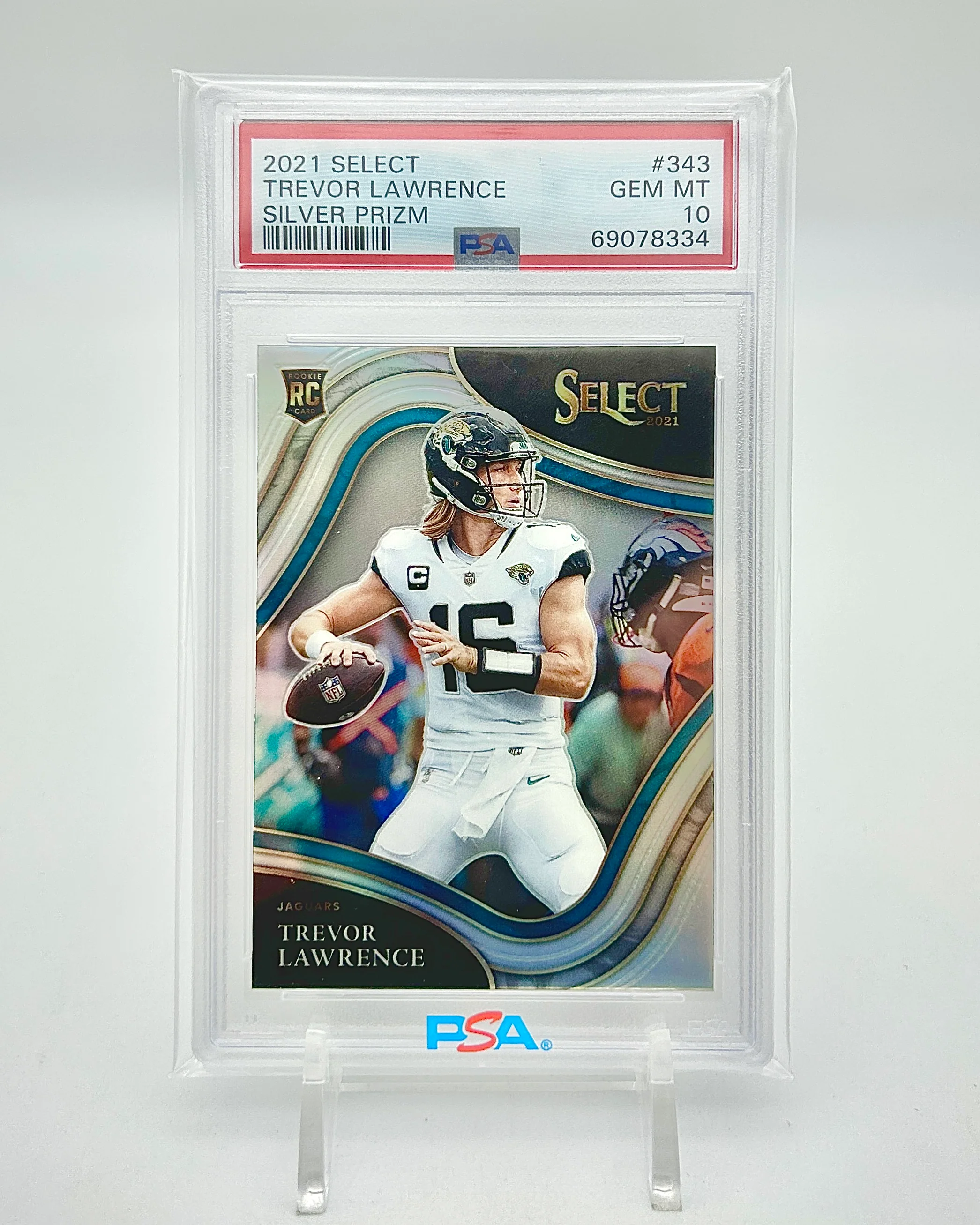 2021 Select Field Level Silver Prizm Trevor Lawrence #343 PSA 10