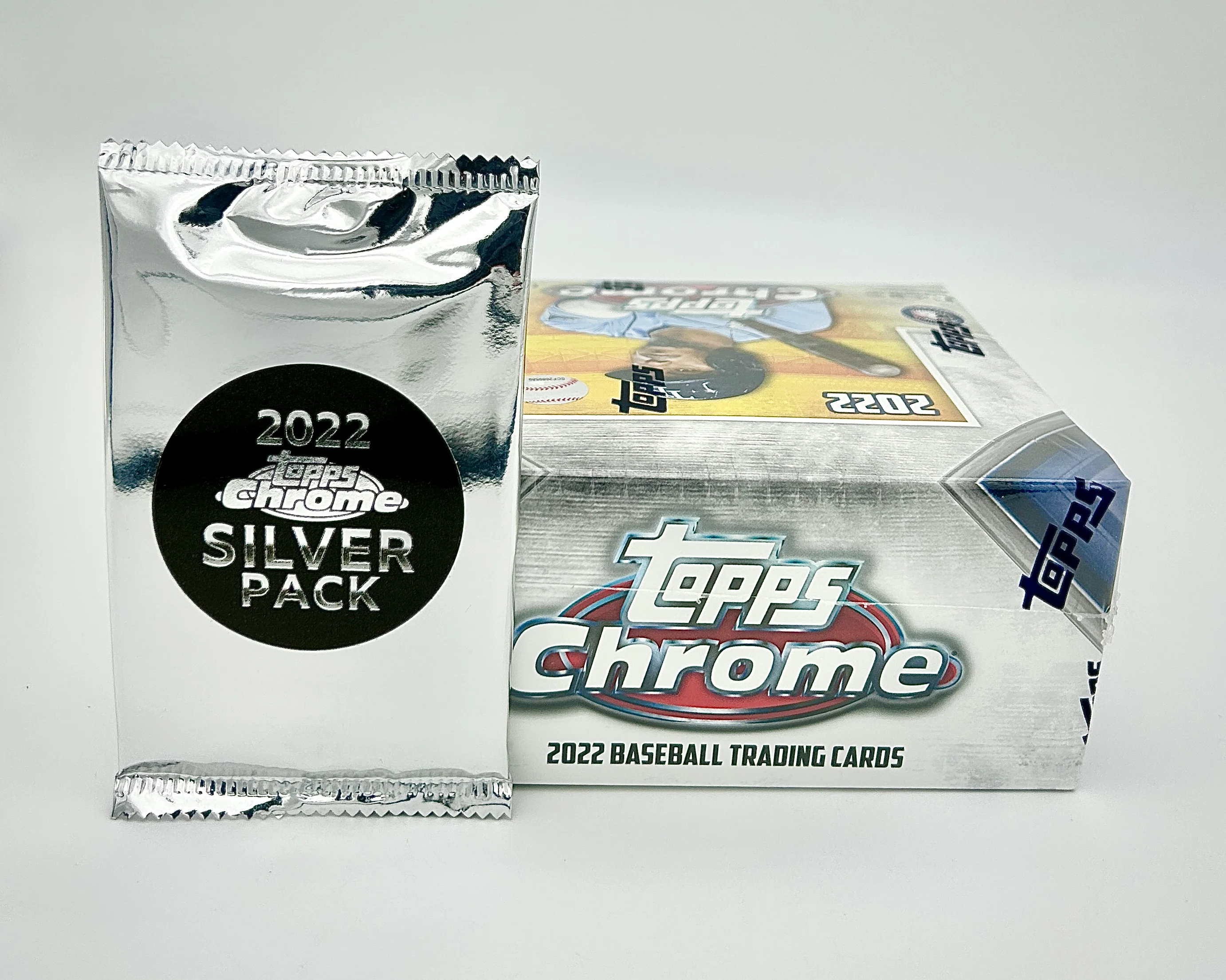 2022 Topps Chrome Baseball Jumbo Hobby Box (with Silver Pack) - Image 2