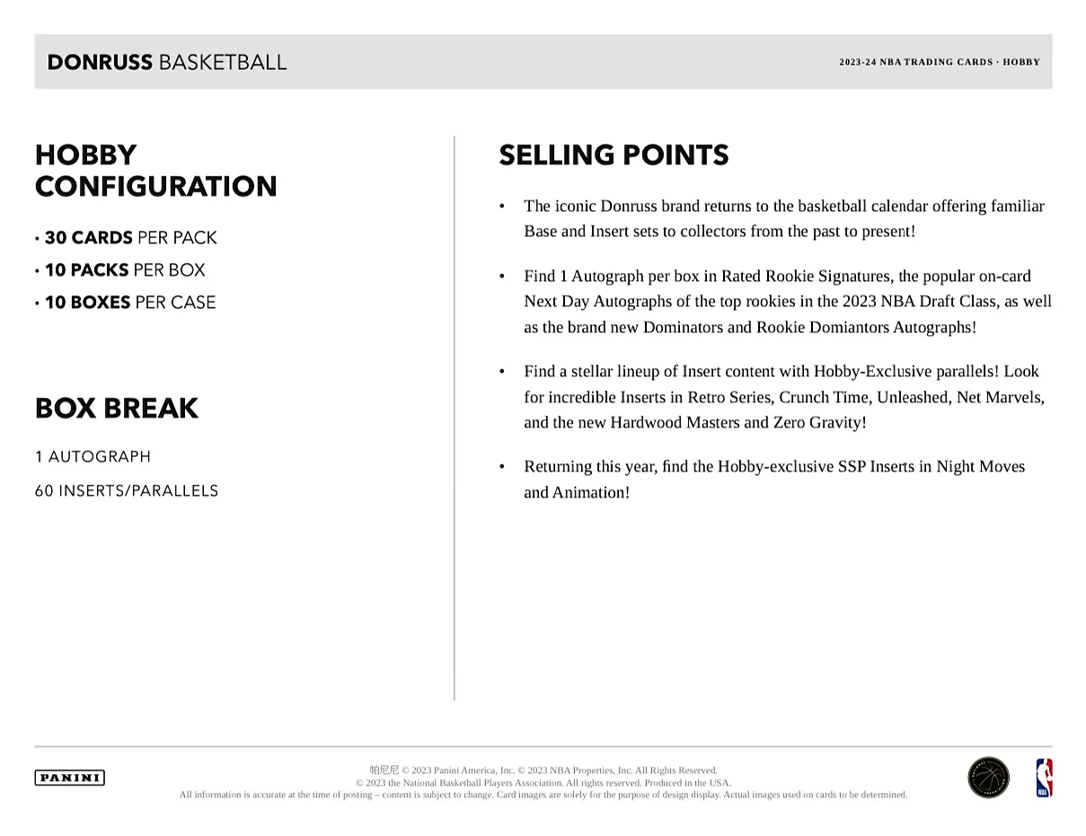 2023-24 Panini Donruss Basketball Hobby Box - Image 7
