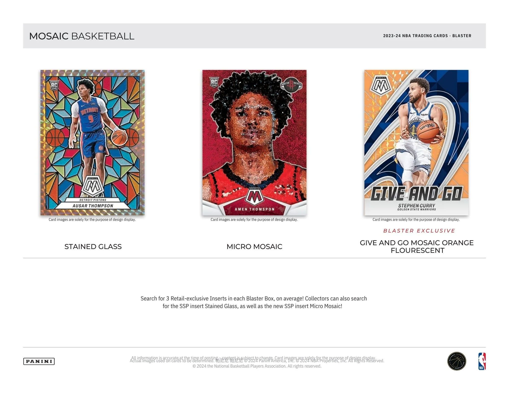 2023-24 Panini Mosaic Basketball Blaster Box - Image 4