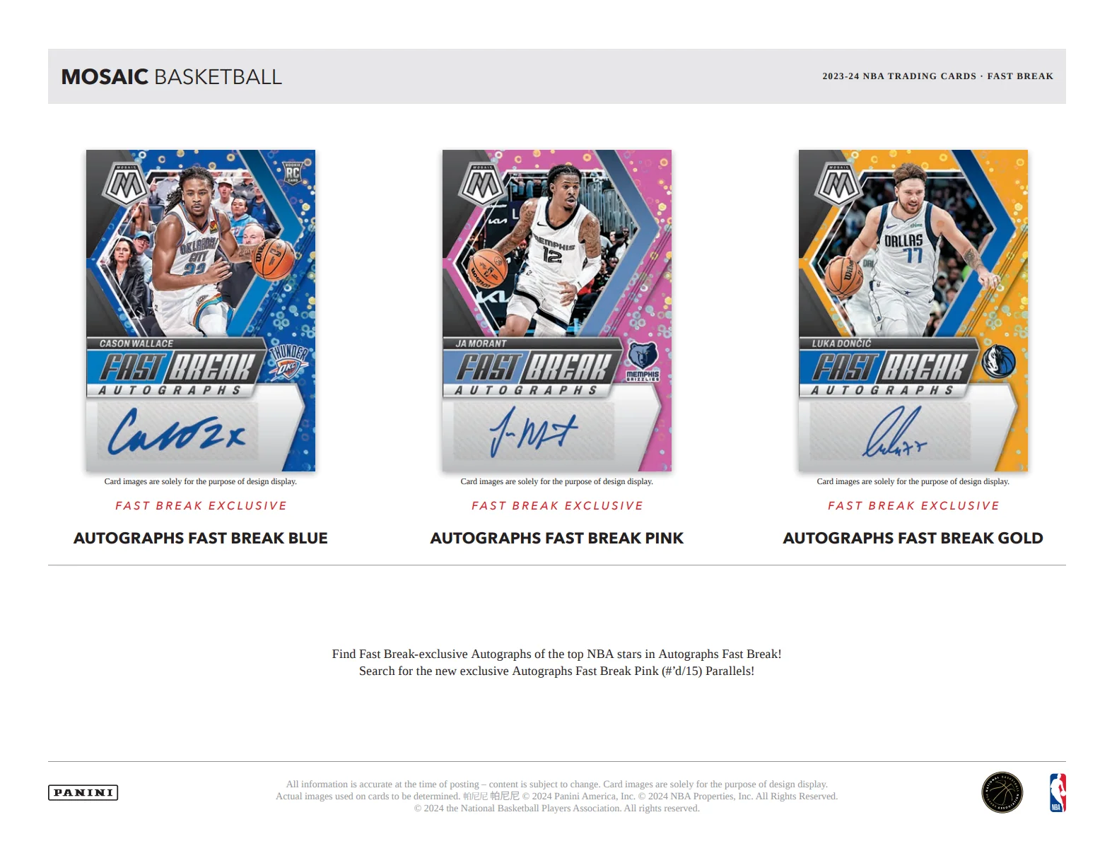 2023-24 Panini Mosaic Basketball Fast Break Box - Image 5