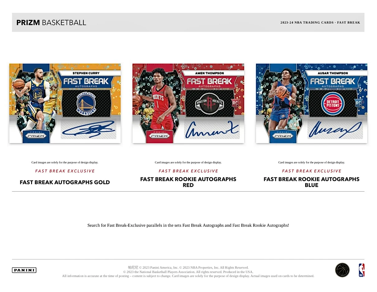 2023-24 Panini Prizm Basketball Fast Break Box - Image 3