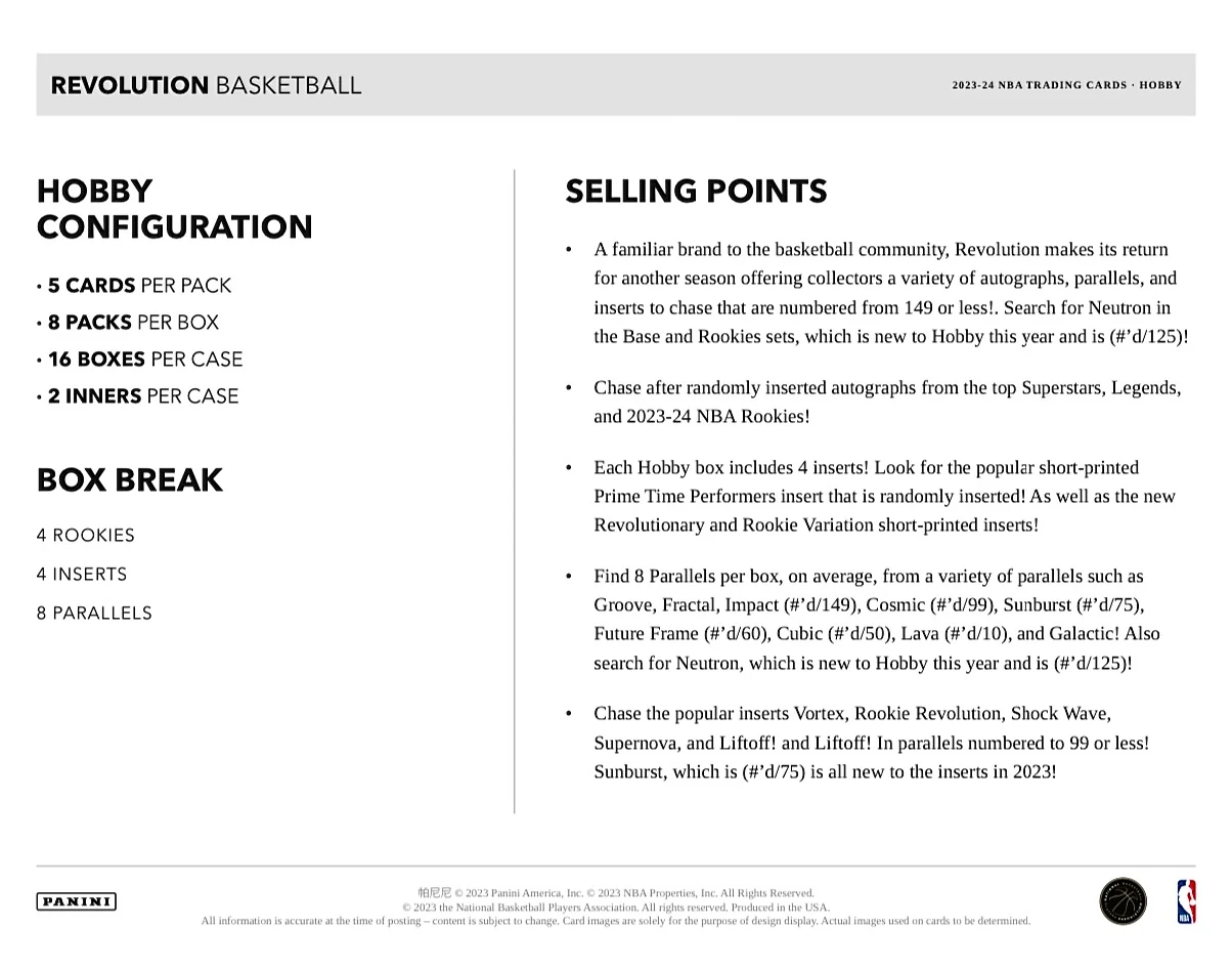 2023-24 Panini Revolution Basketball Hobby Box - Image 7