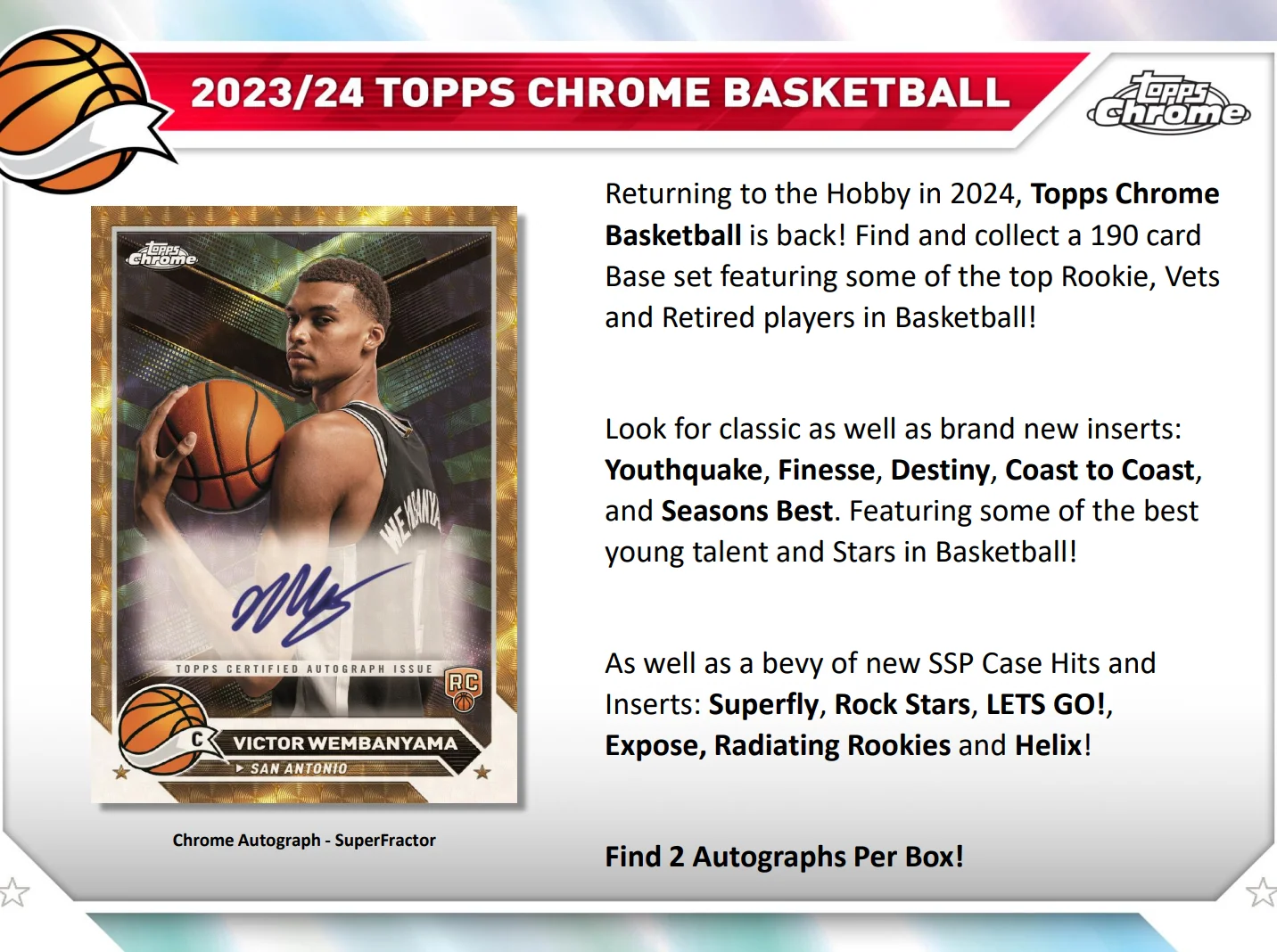 2023-24 Topps Chrome Basketball Hobby Box - Image 2