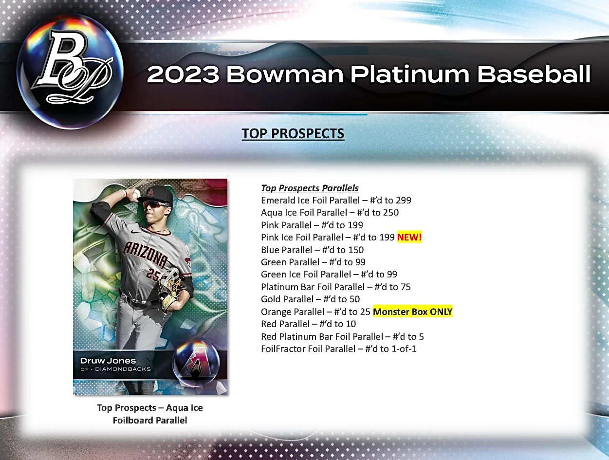 2023 Bowman Platinum Baseball Monster Box - Image 4
