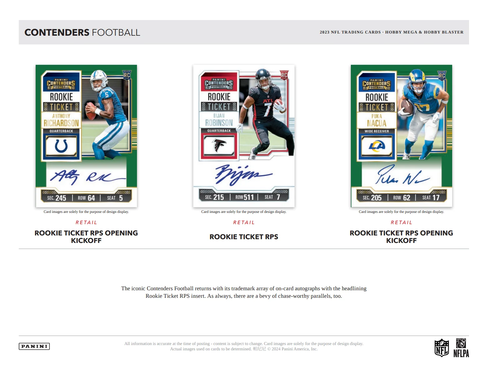 2023 Panini Contenders Football Hobby Blaster Box - Image 3