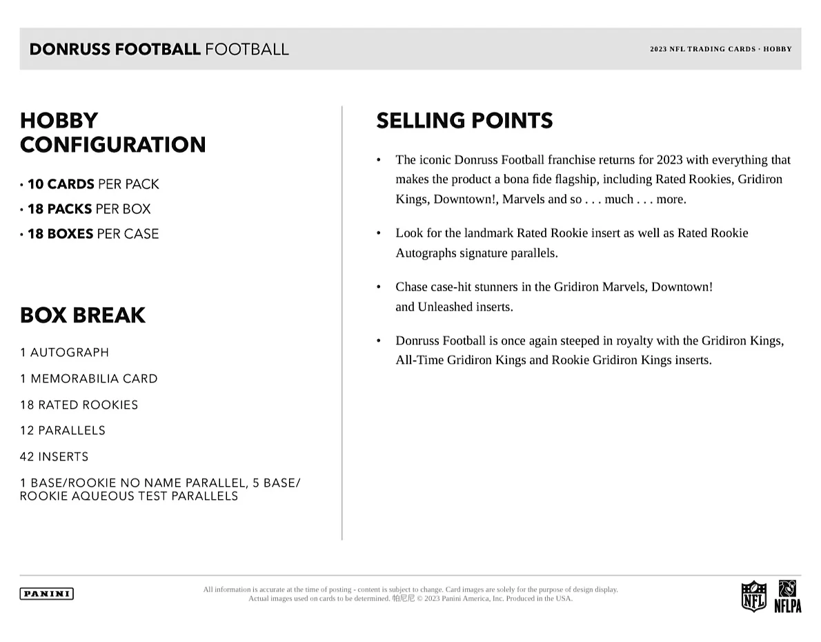 2023 Panini Donruss Football Hobby Box - Image 6
