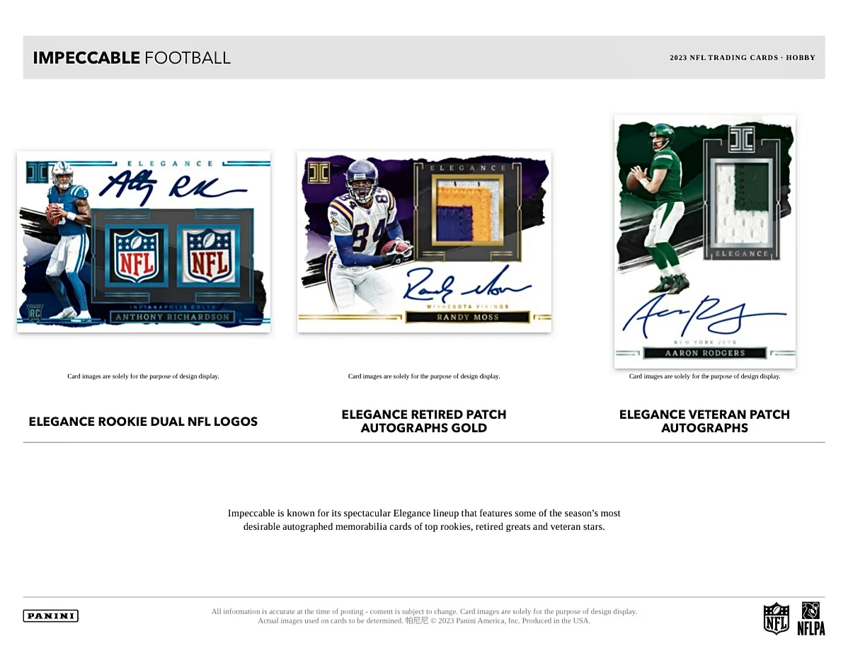 2023 Panini Impeccable Football Hobby Box - Image 4
