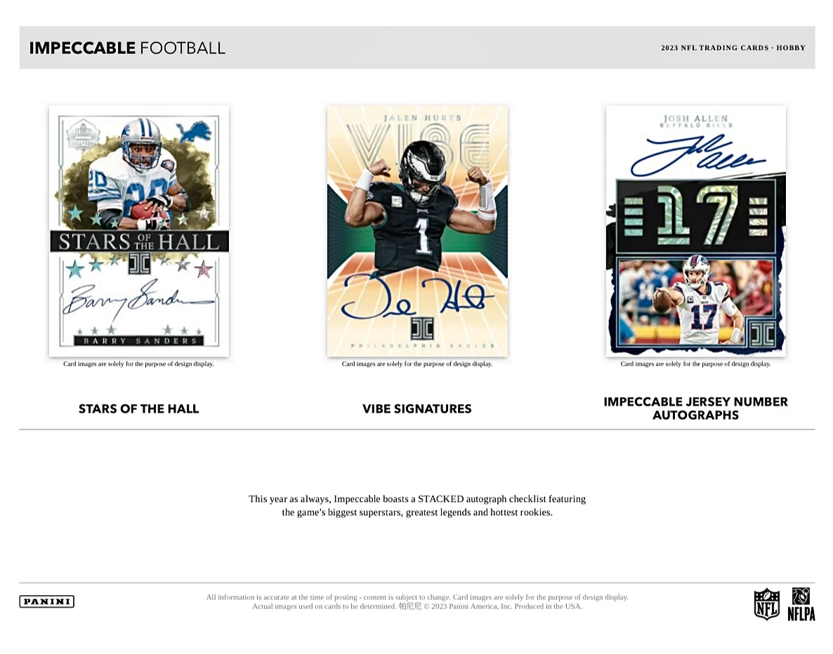 2023 Panini Impeccable Football Hobby Box - Image 6