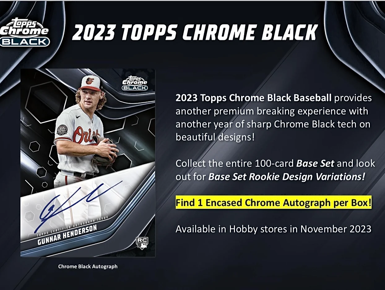2023 Topps Chrome Black Baseball Hobby Box - Image 2
