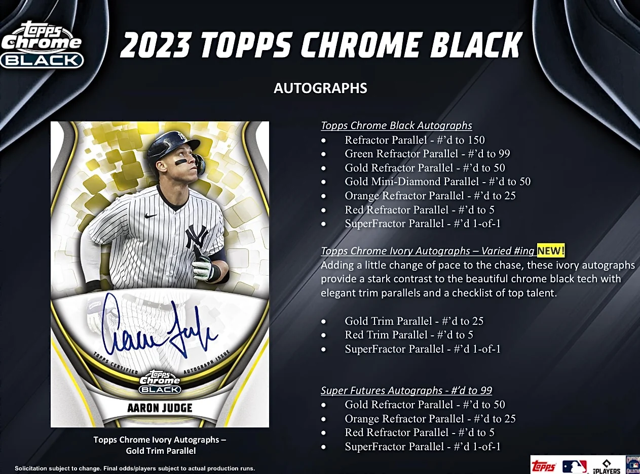 2023 Topps Chrome Black Baseball Hobby Box - Image 4