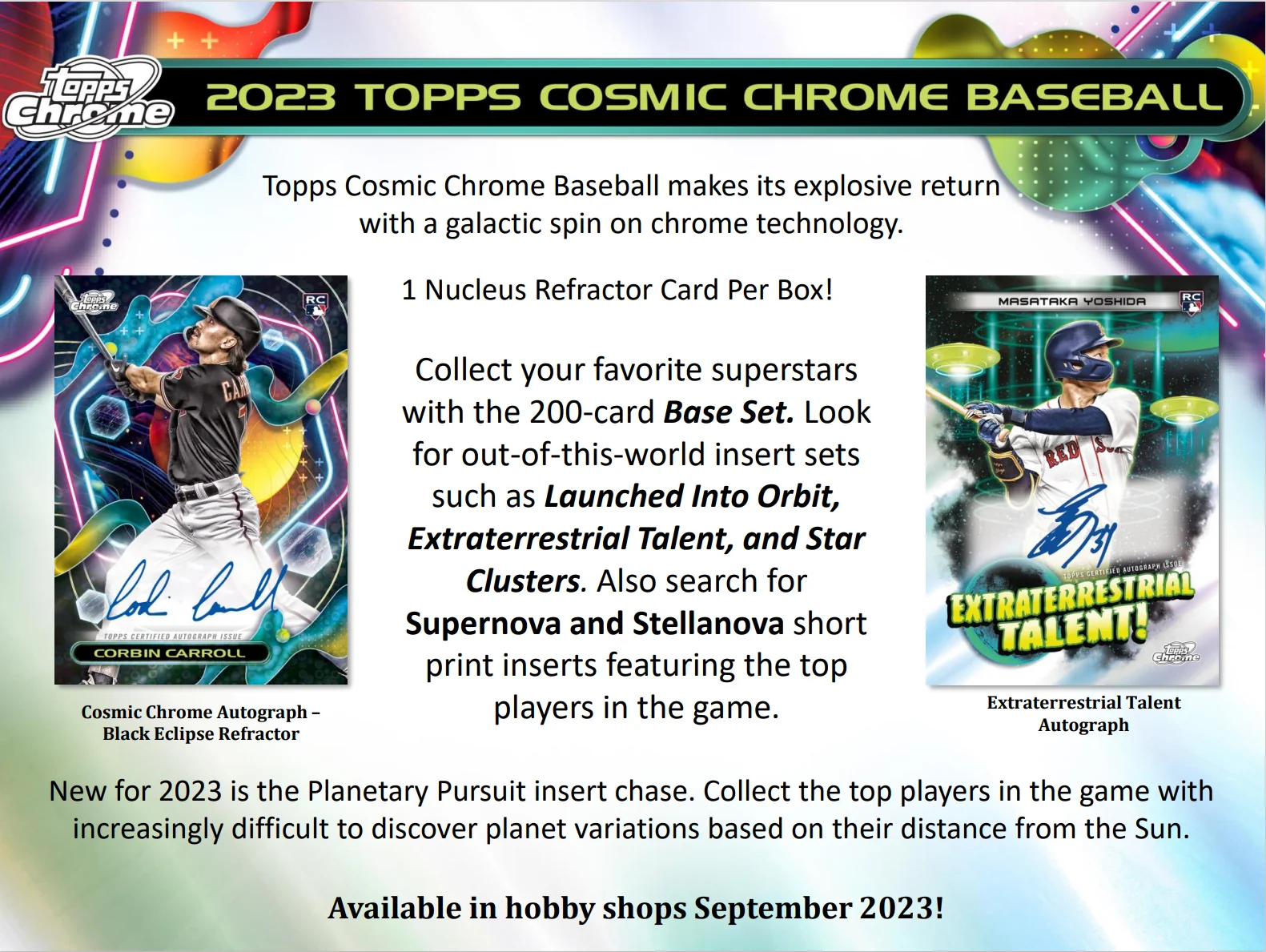 2023 Topps Chrome Cosmic Baseball Hobby Box - Image 2