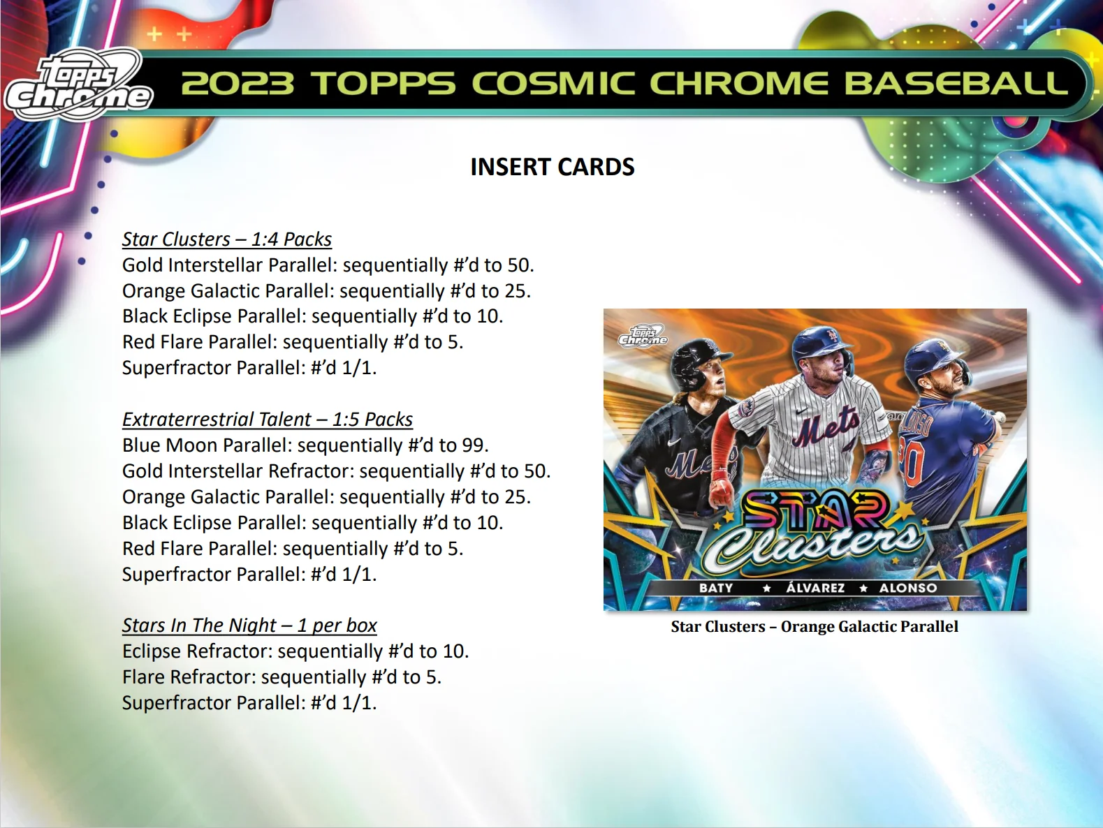 2023 Topps Chrome Cosmic Baseball Hobby Box - Image 5