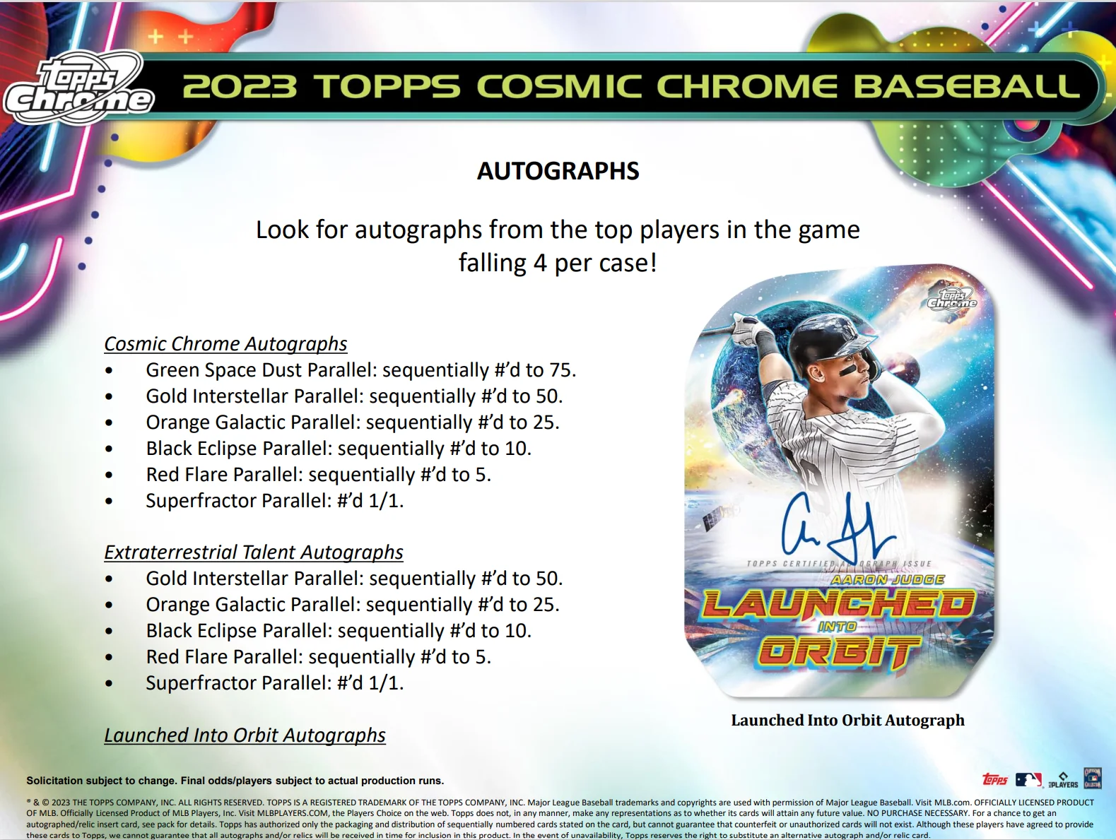2023 Topps Chrome Cosmic Baseball Hobby Box - Image 7
