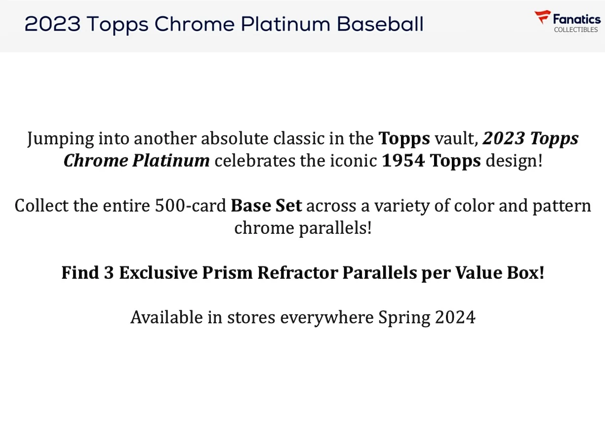 2023 Topps Chrome Platinum Anniversary Baseball Value Box - Image 3