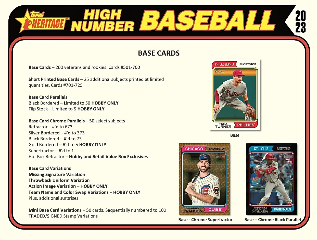 2023 Topps Heritage High Number Baseball Hobby Box - Image 3