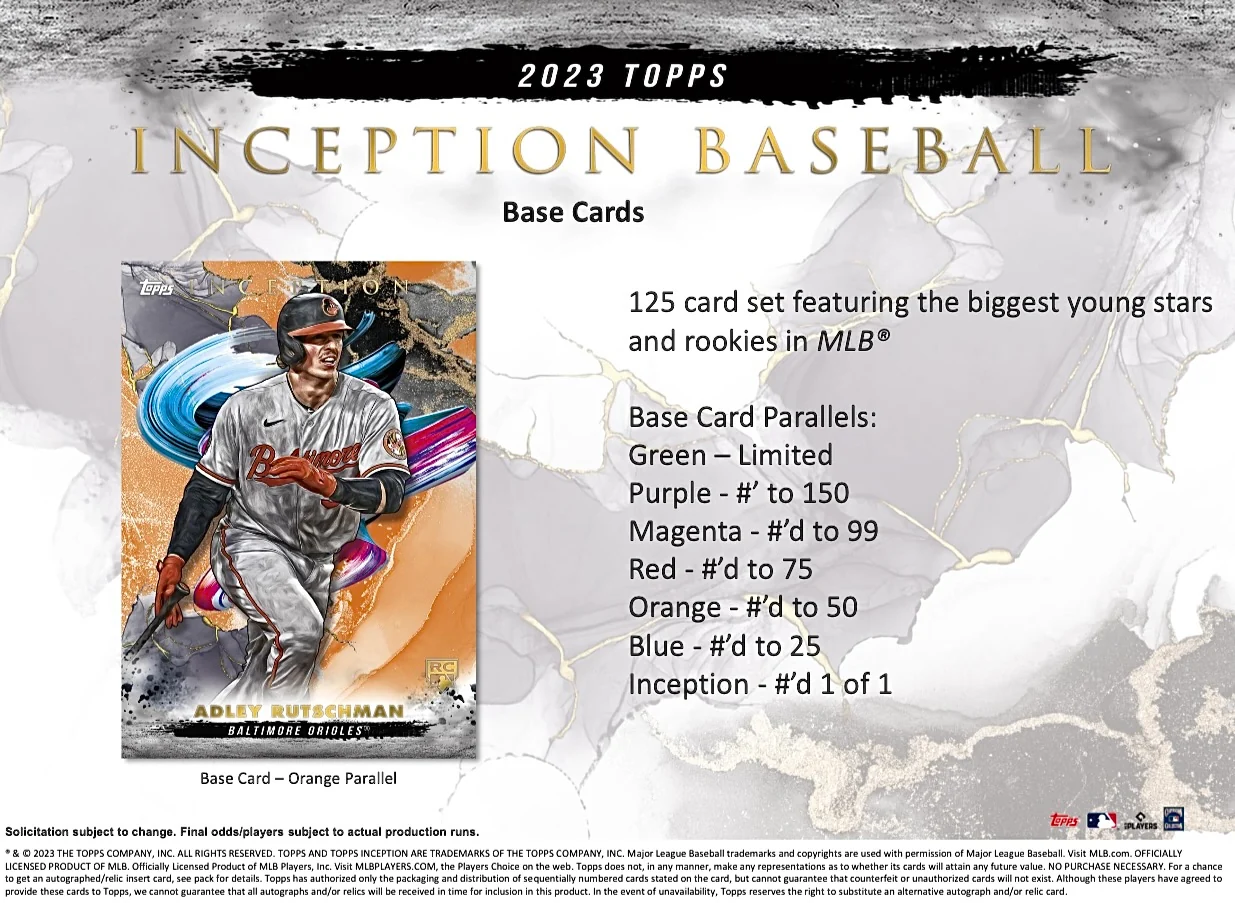 2023 Topps Inception Baseball Hobby Box - Image 8