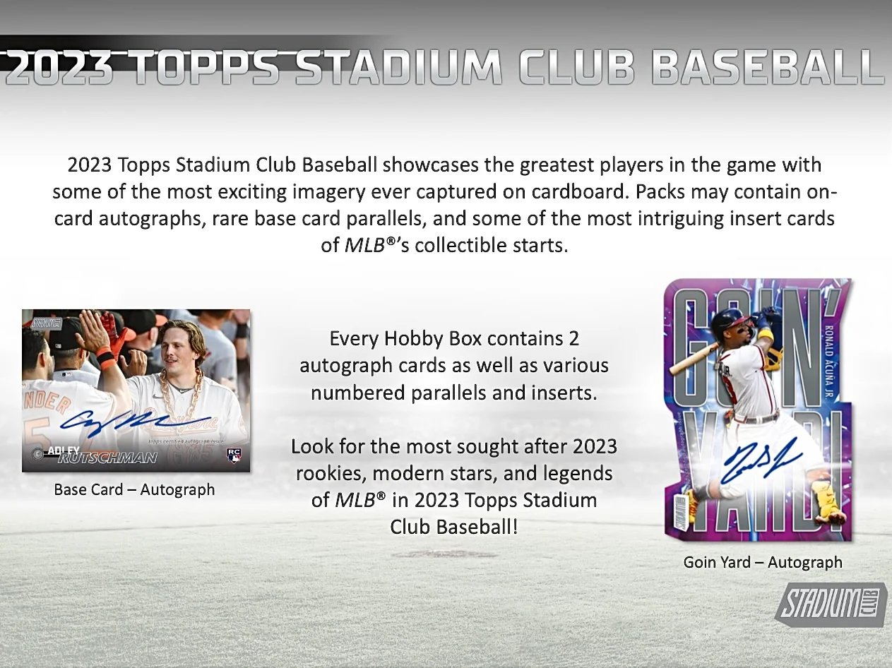 2023 Topps Stadium Club Baseball Hobby Box - Image 2