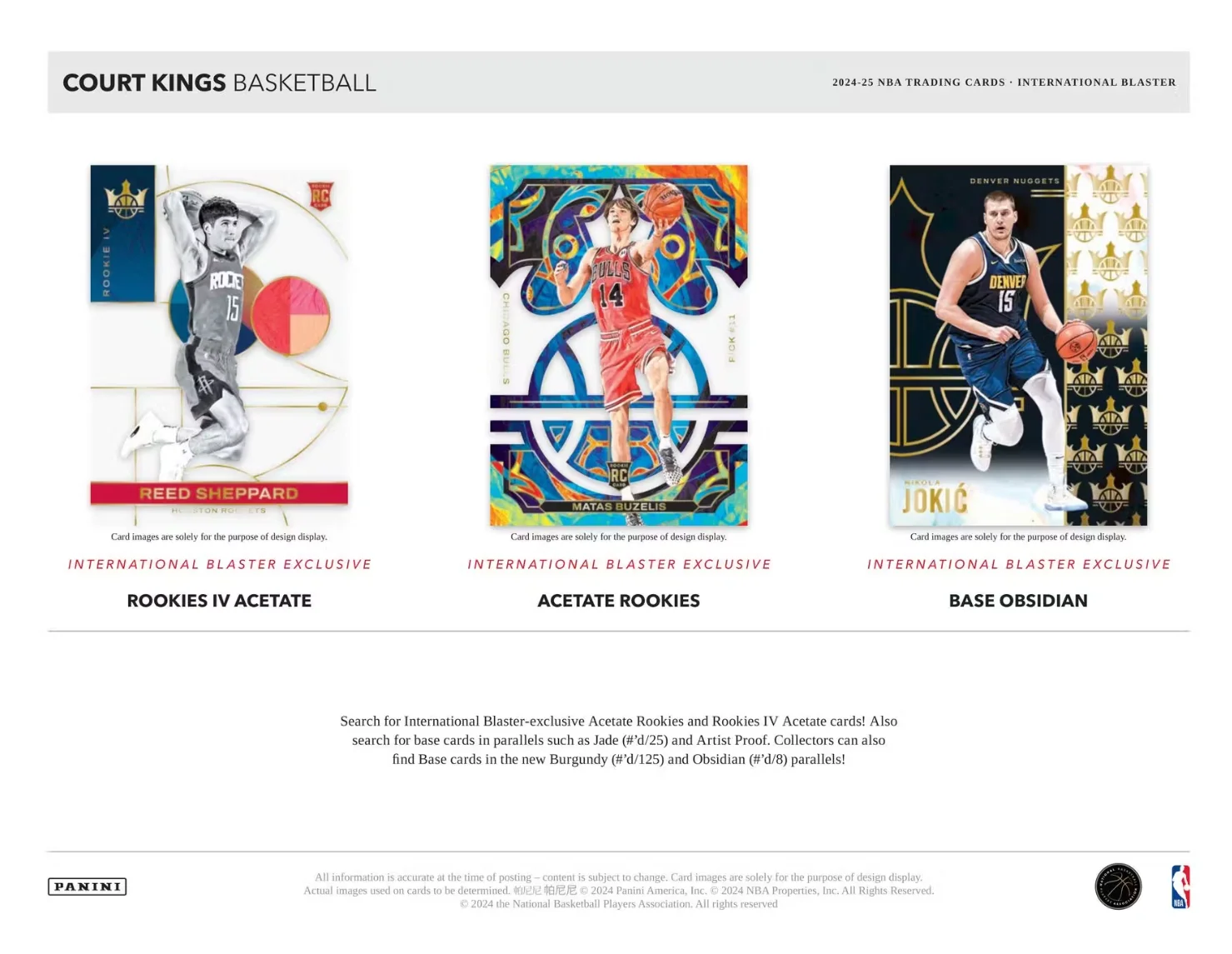 2024-25 Panini Court Kings Basketball International Blaster Box - Image 4