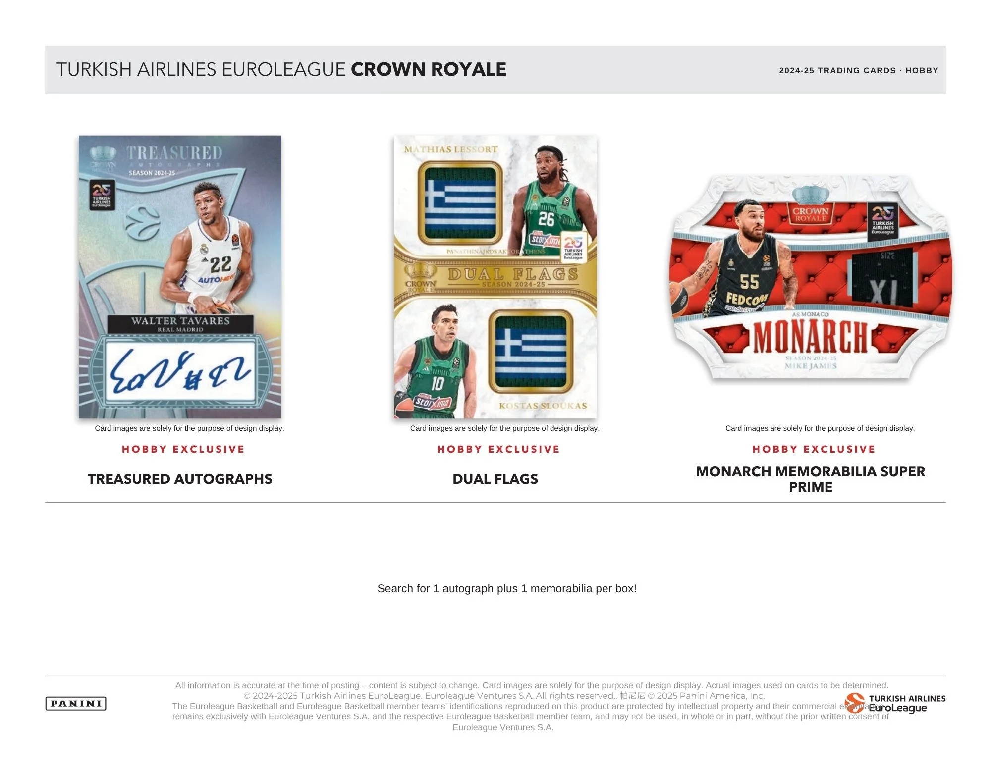2024-25 Panini Crown Royale EuroLeague Basketball Hobby Box - Image 4