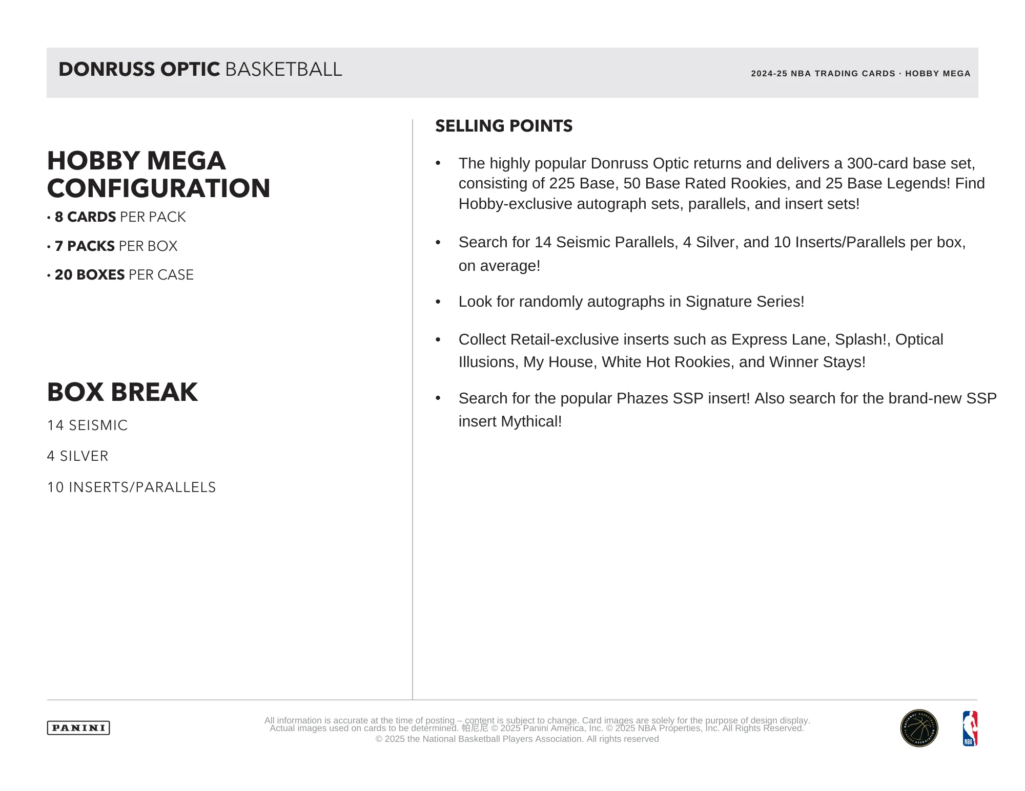 2024-25 Panini Donruss Optic Basketball Hobby Mega Box - Image 6