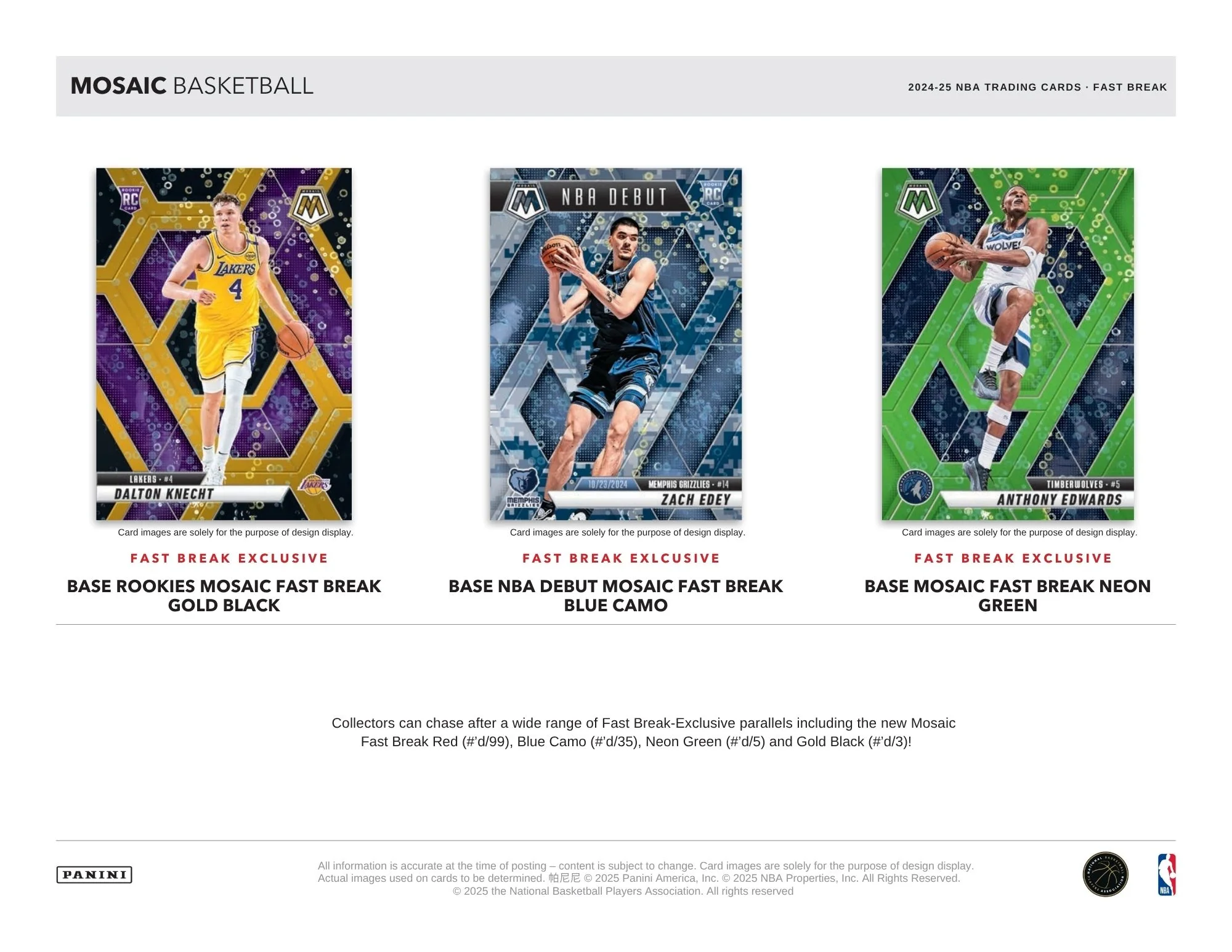 2024-25 Panini Mosaic Basketball Fast Break Box - Image 3