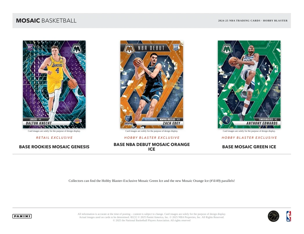2024-25 Panini Mosaic Basketball Hobby Blaster Box - Image 3
