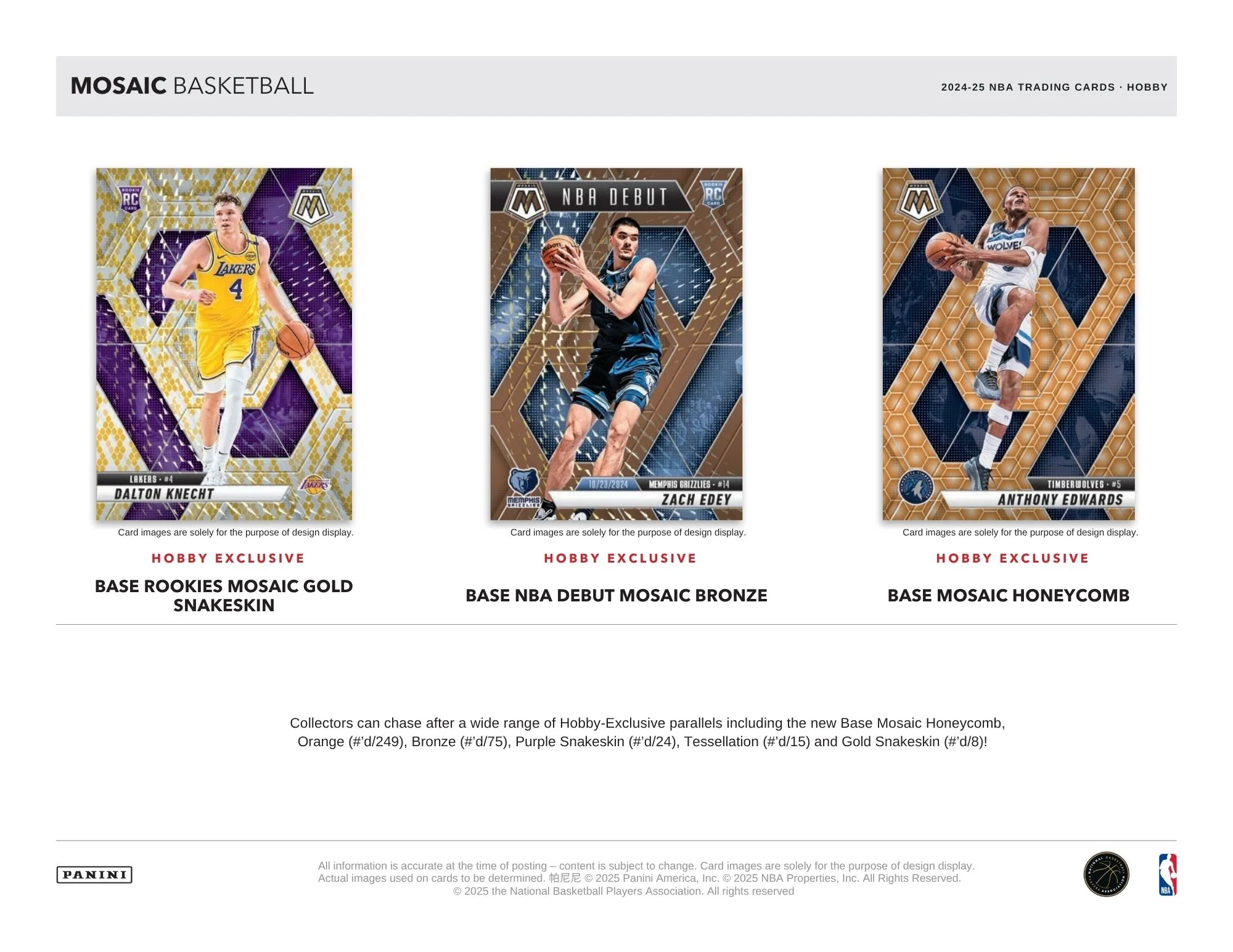 2024-25 Panini Mosaic Basketball Hobby Box - Image 3