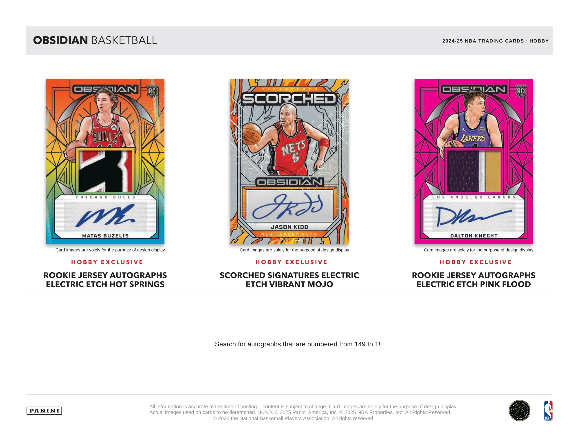 2024-25 Panini Obsidian Basketball Hobby Box - Image 3