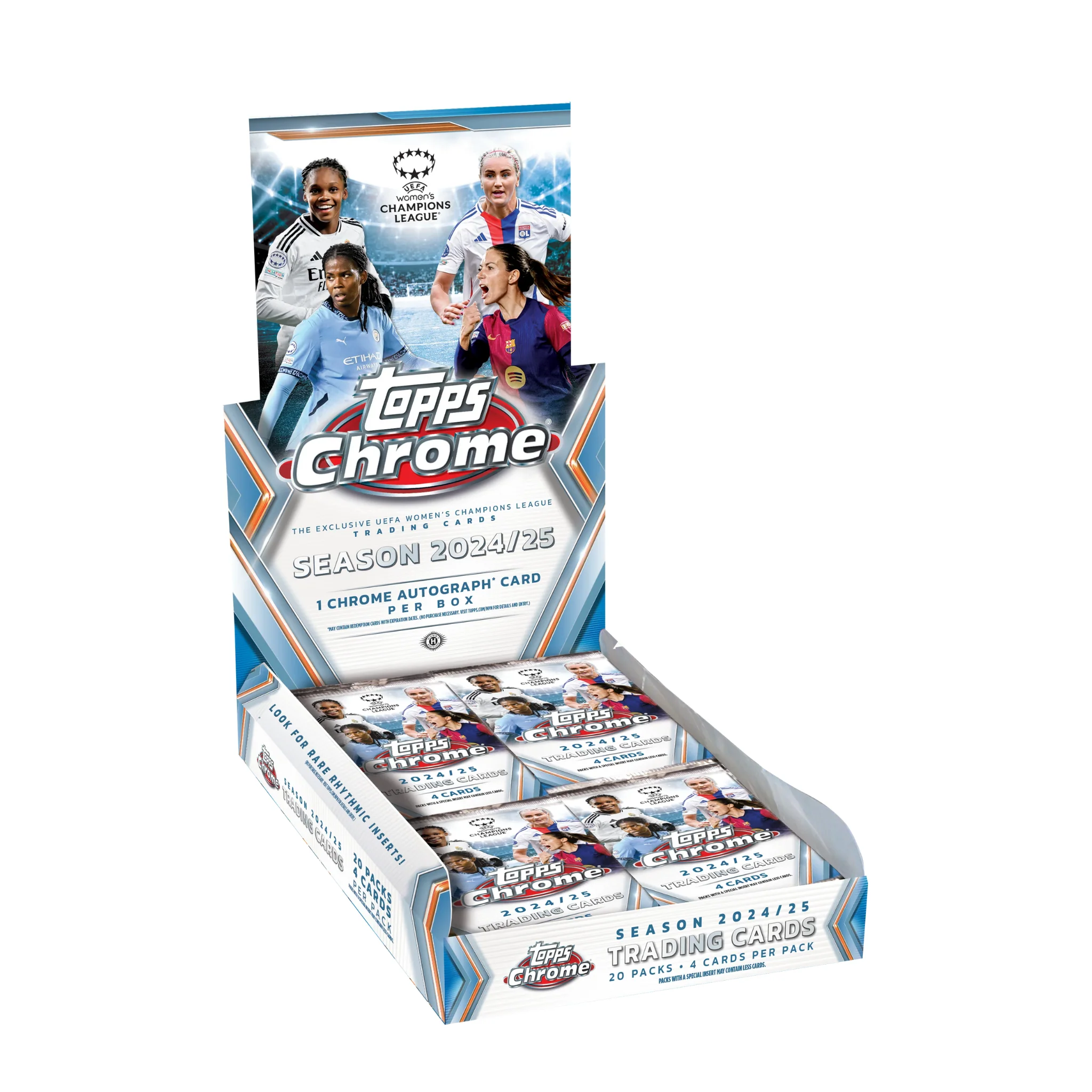 2024-25 Topps Chrome UEFA Women's Champions League Soccer Hobby Box