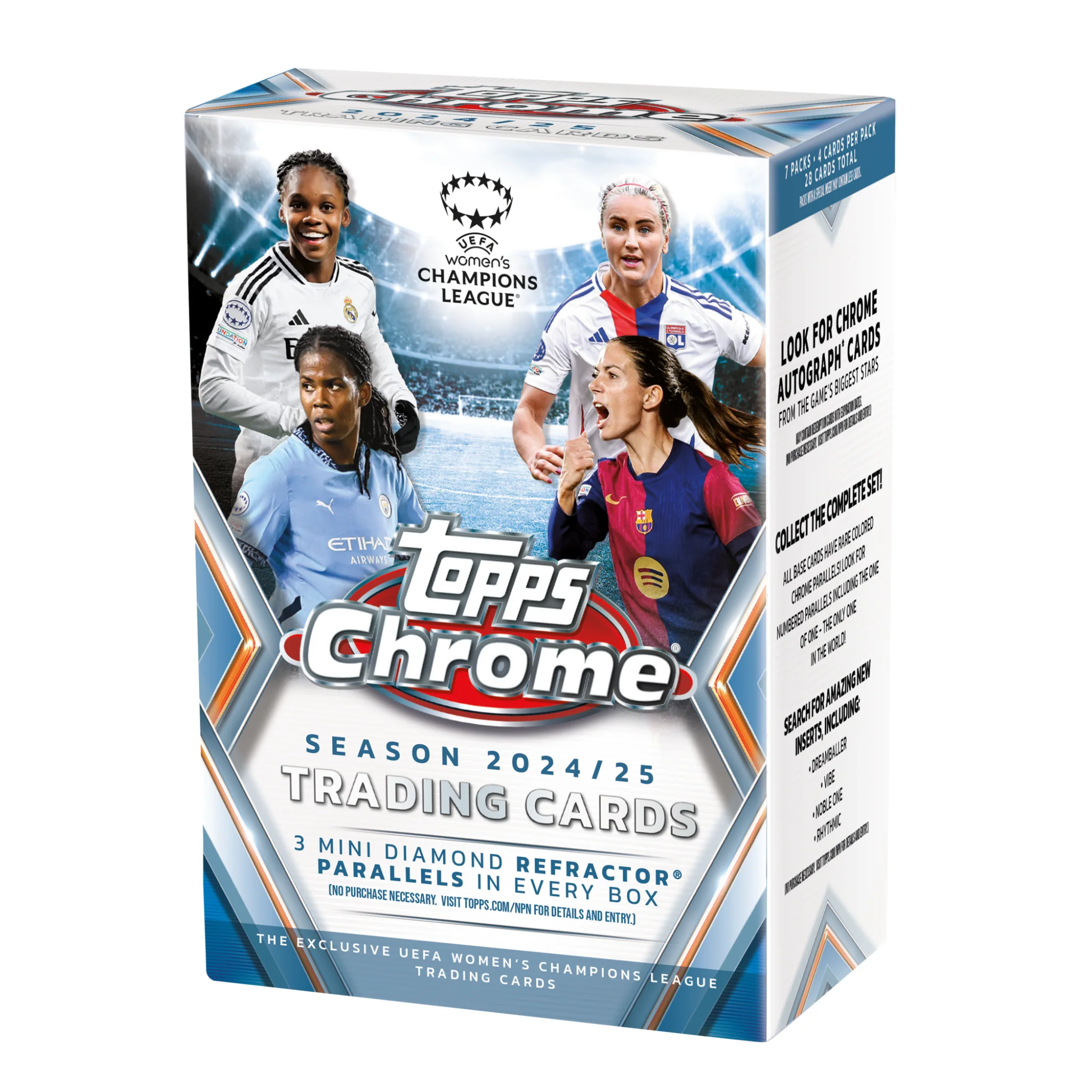 2024-25 Topps Chrome UEFA Women's Champions League Soccer Value Box
