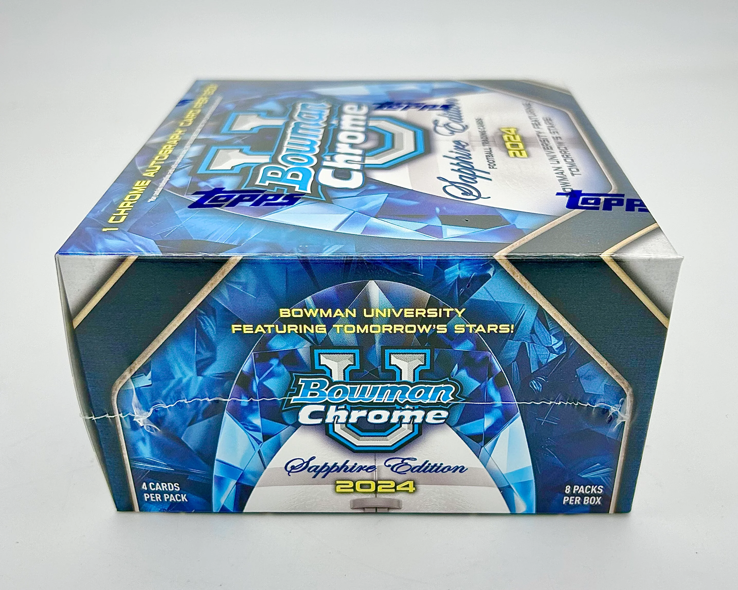 2024 Bowman University Chrome Football Sapphire Edition Hobby Box - Image 3