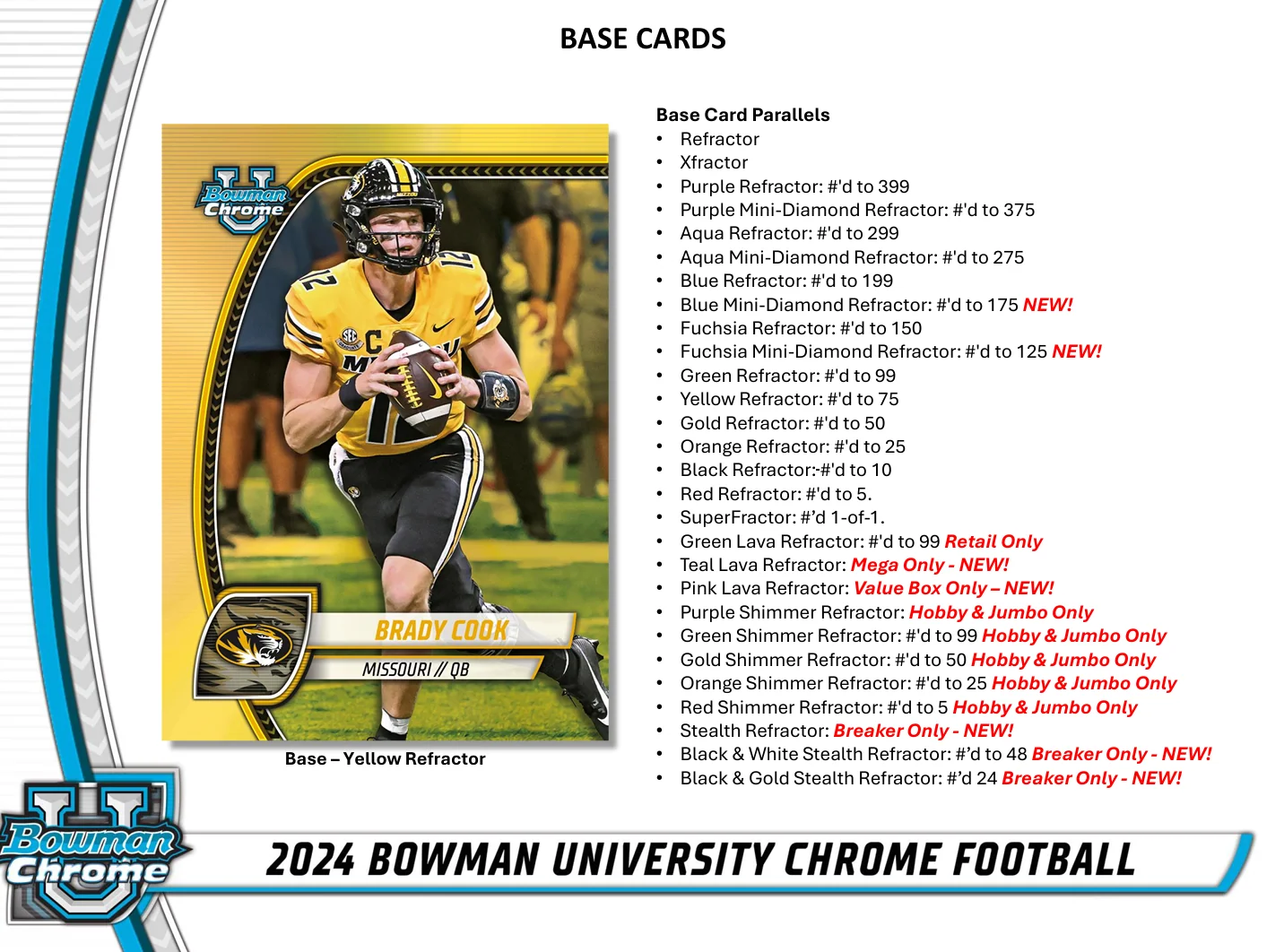 2024 Bowman University Chrome Football Value Box - Image 3