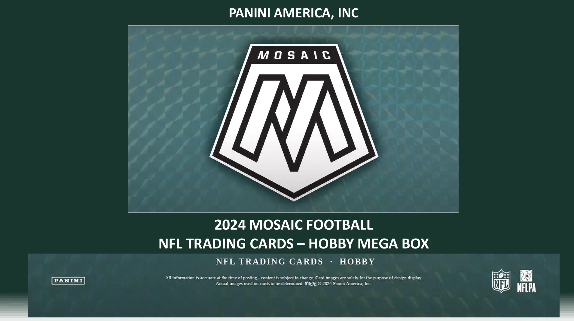 2024 Panini Mosaic Football Hobby Mega Box - Image 2