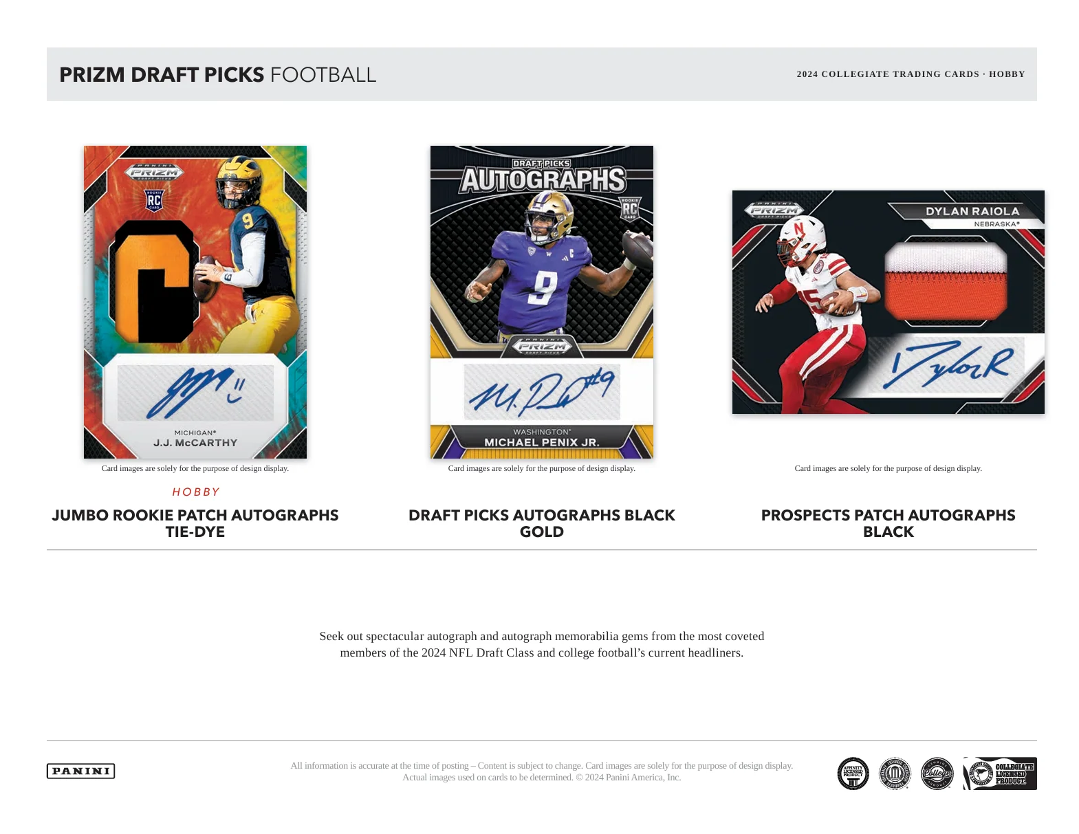 2024 Panini Prizm Draft Picks Collegiate Football Hobby Box - Image 4