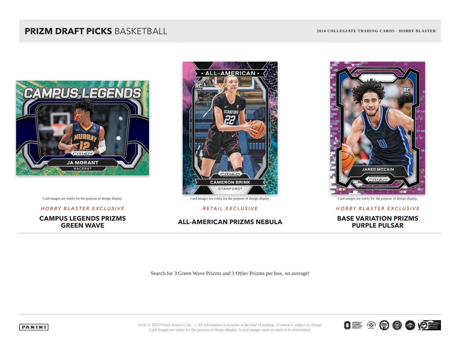 2024 Panini Prizm Draft Picks Collegiate Basketball Hobby Blaster Box - Image 5