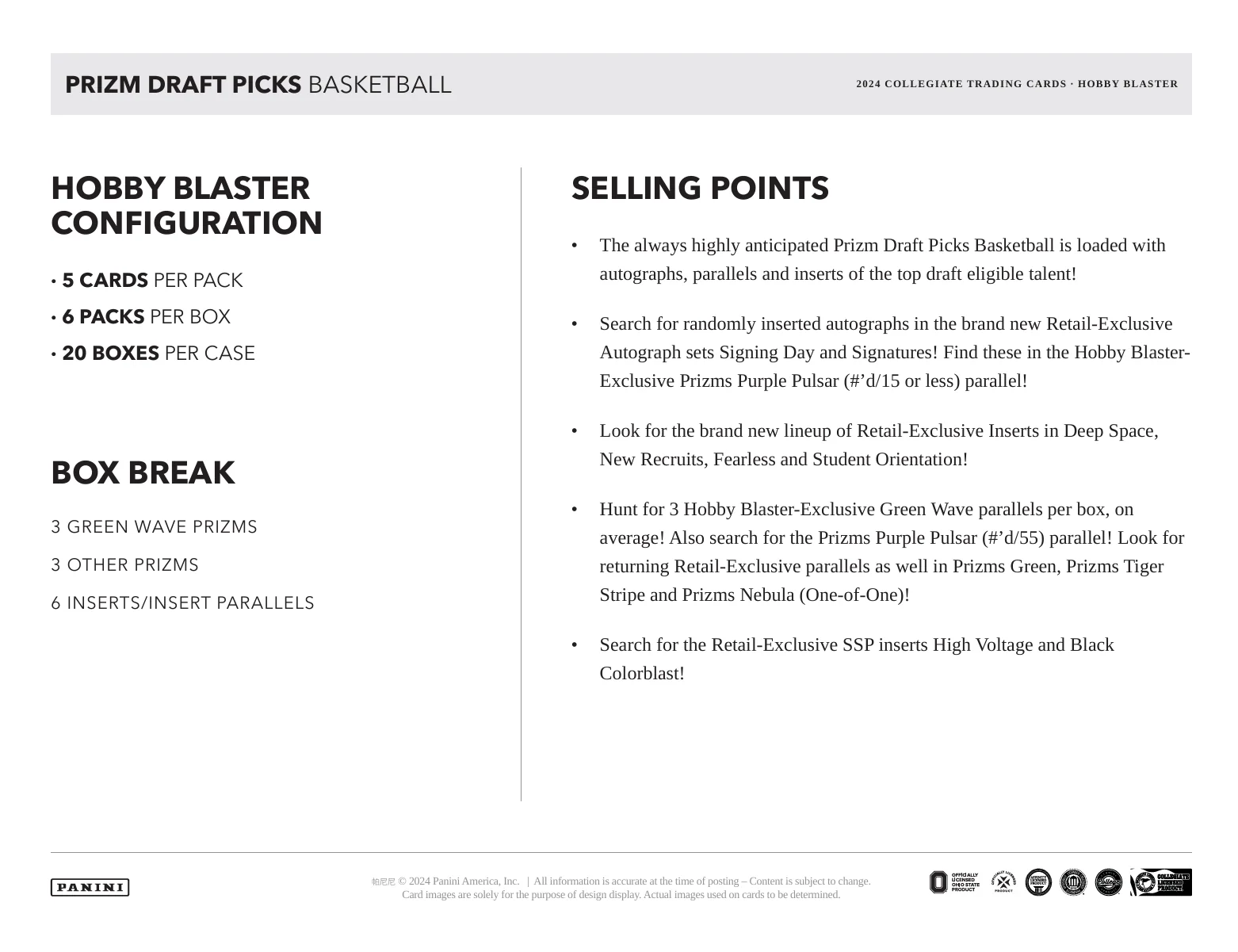 2024 Panini Prizm Draft Picks Collegiate Basketball Hobby Blaster Box - Image 6