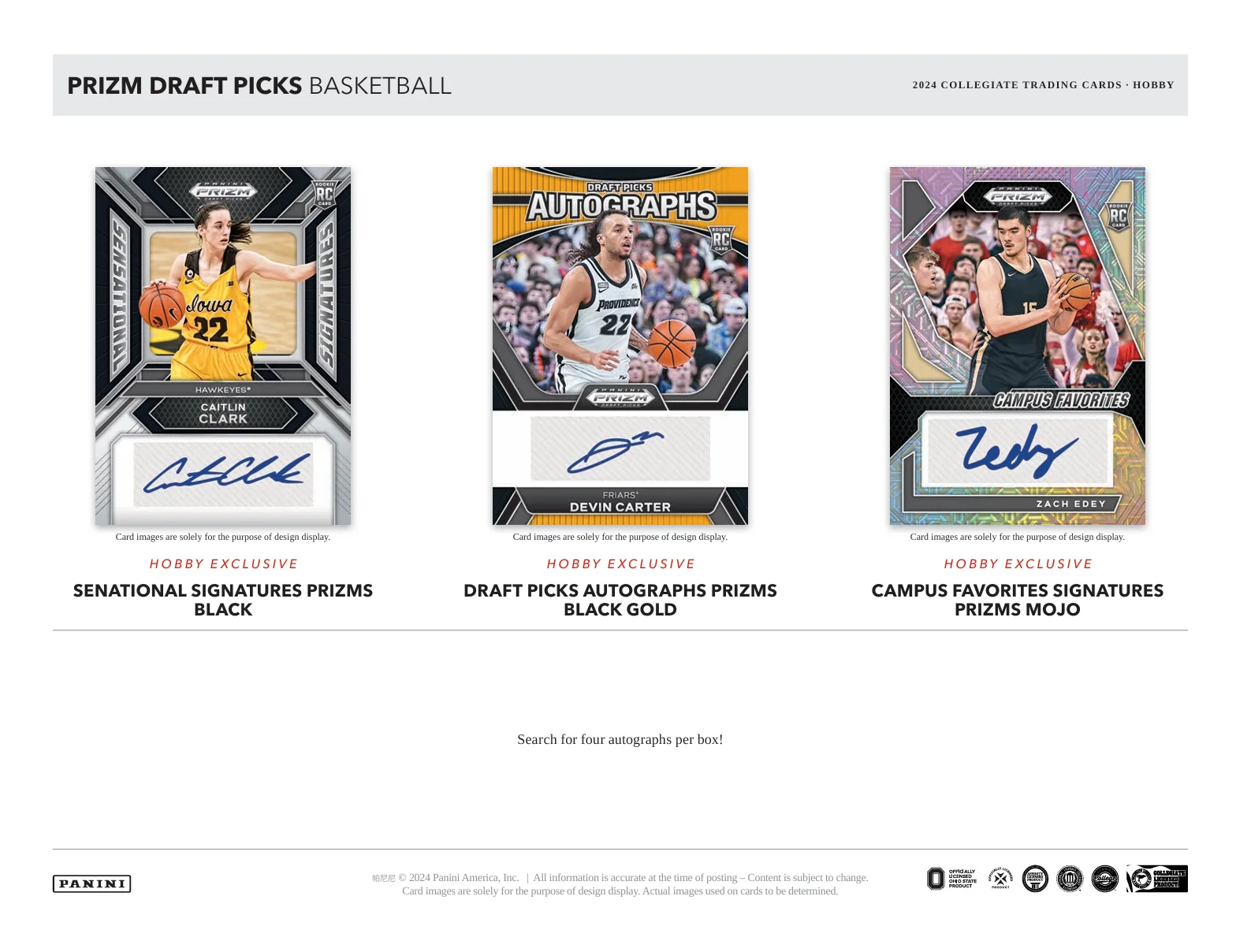 2024 Panini Prizm Draft Picks Collegiate Basketball Hobby Box - Image 3