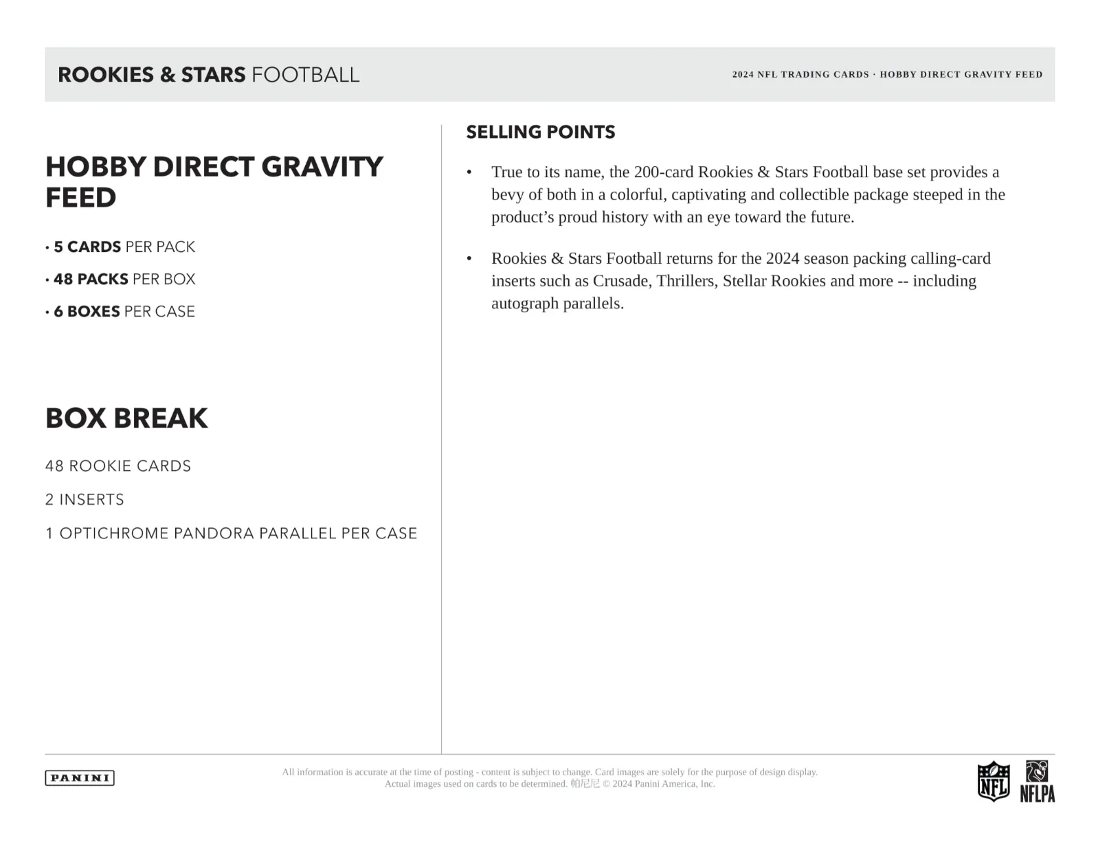 2024 Panini Rookies & Stars Football Gravity Feed Pack - Image 5