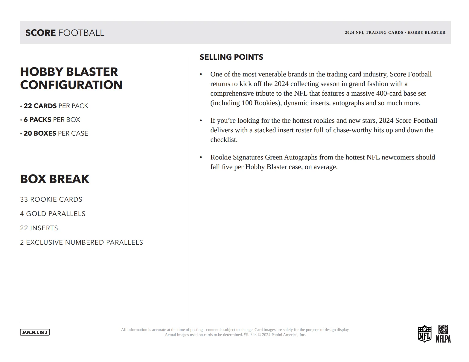 2024 Panini Score Football Hobby Blaster Box - Image 6