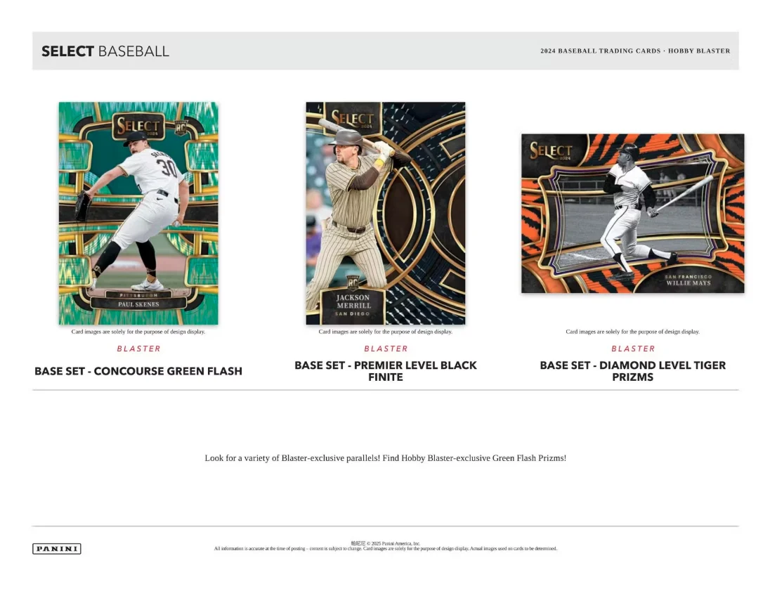 2024 Panini Select Baseball Hobby Blaster Box - Image 3