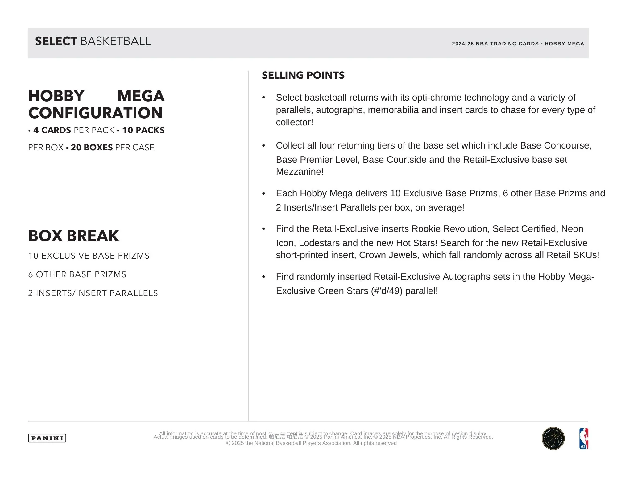 2024-25 Panini Select Basketball Hobby Mega Box - Image 7