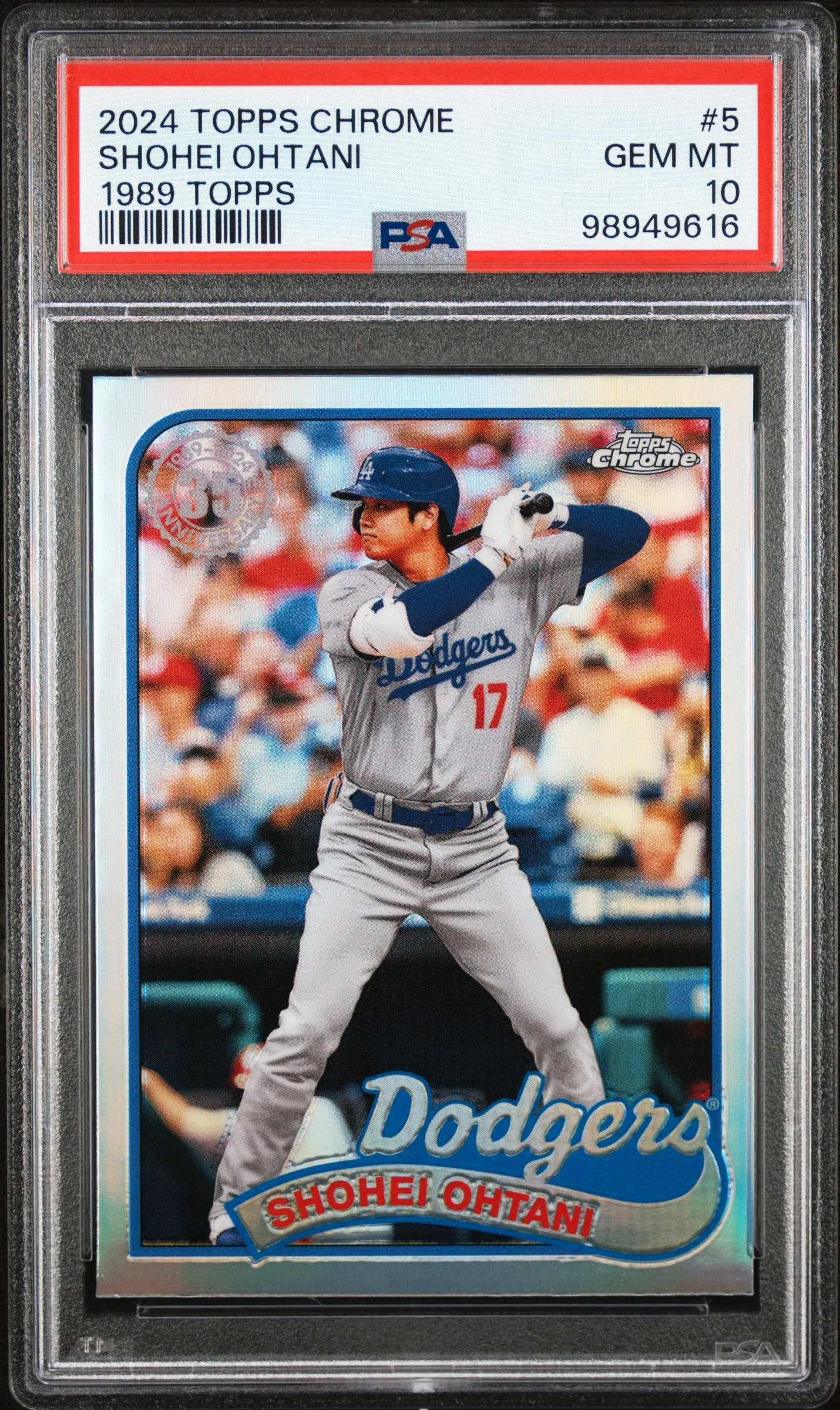 2024 Topps Chrome 1989 Topps #89CB-5 Shohei Ohtani PSA 10