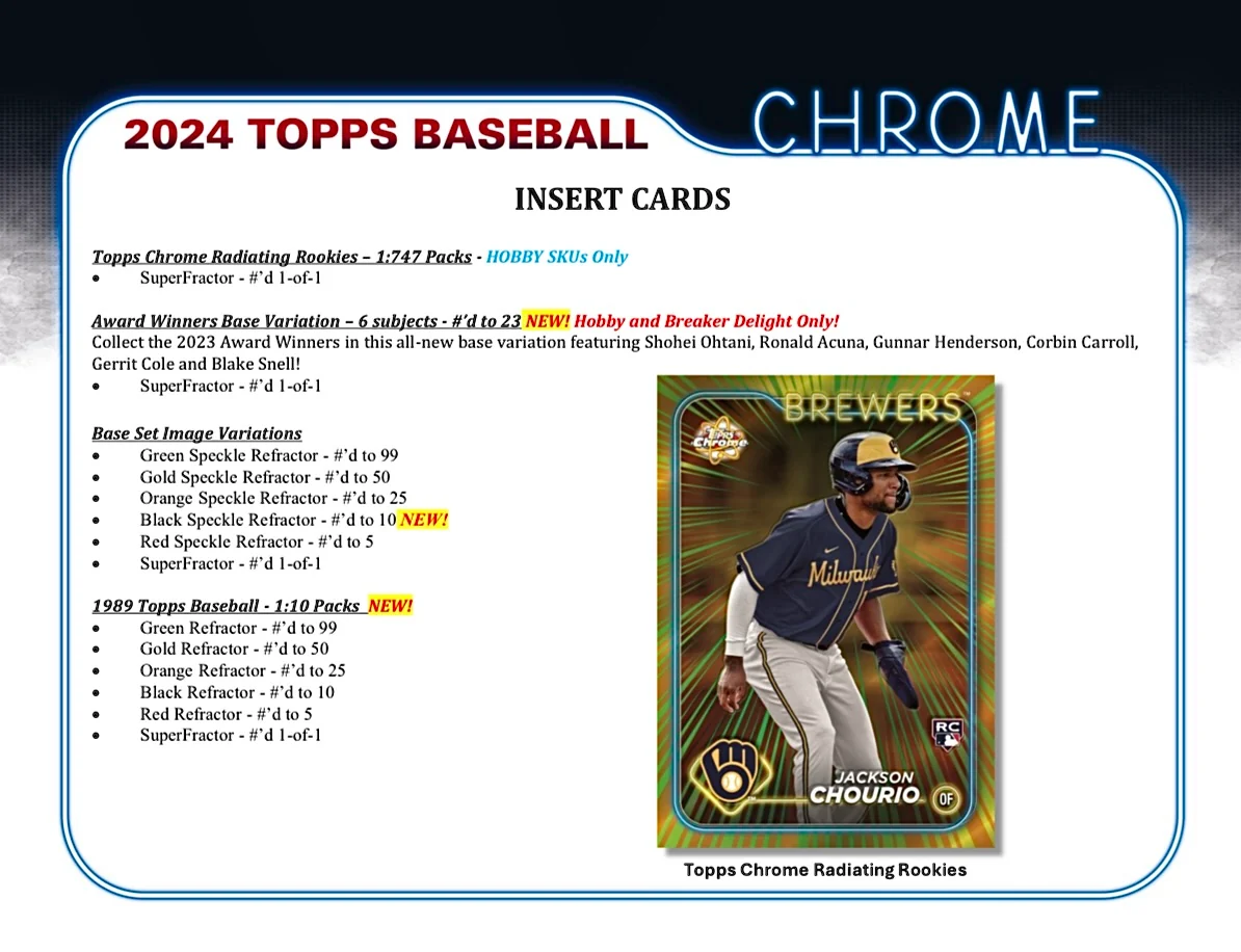 2024 Topps Chrome Baseball Hobby Box - Image 4